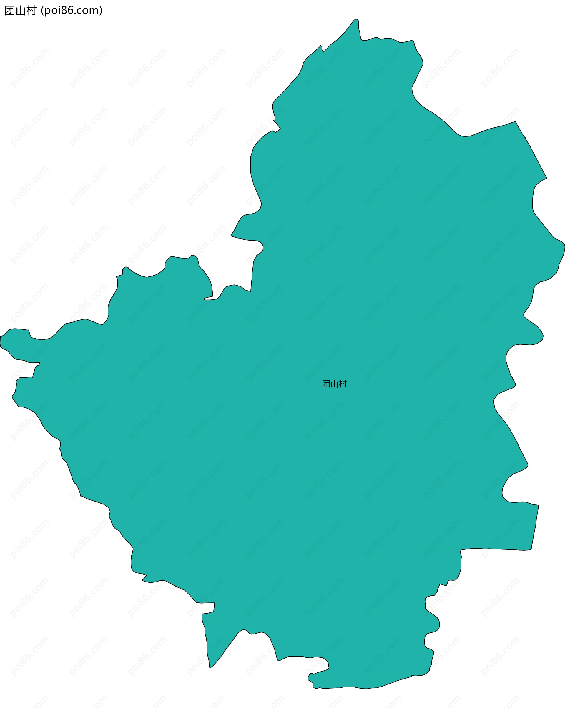 团山村边界地图