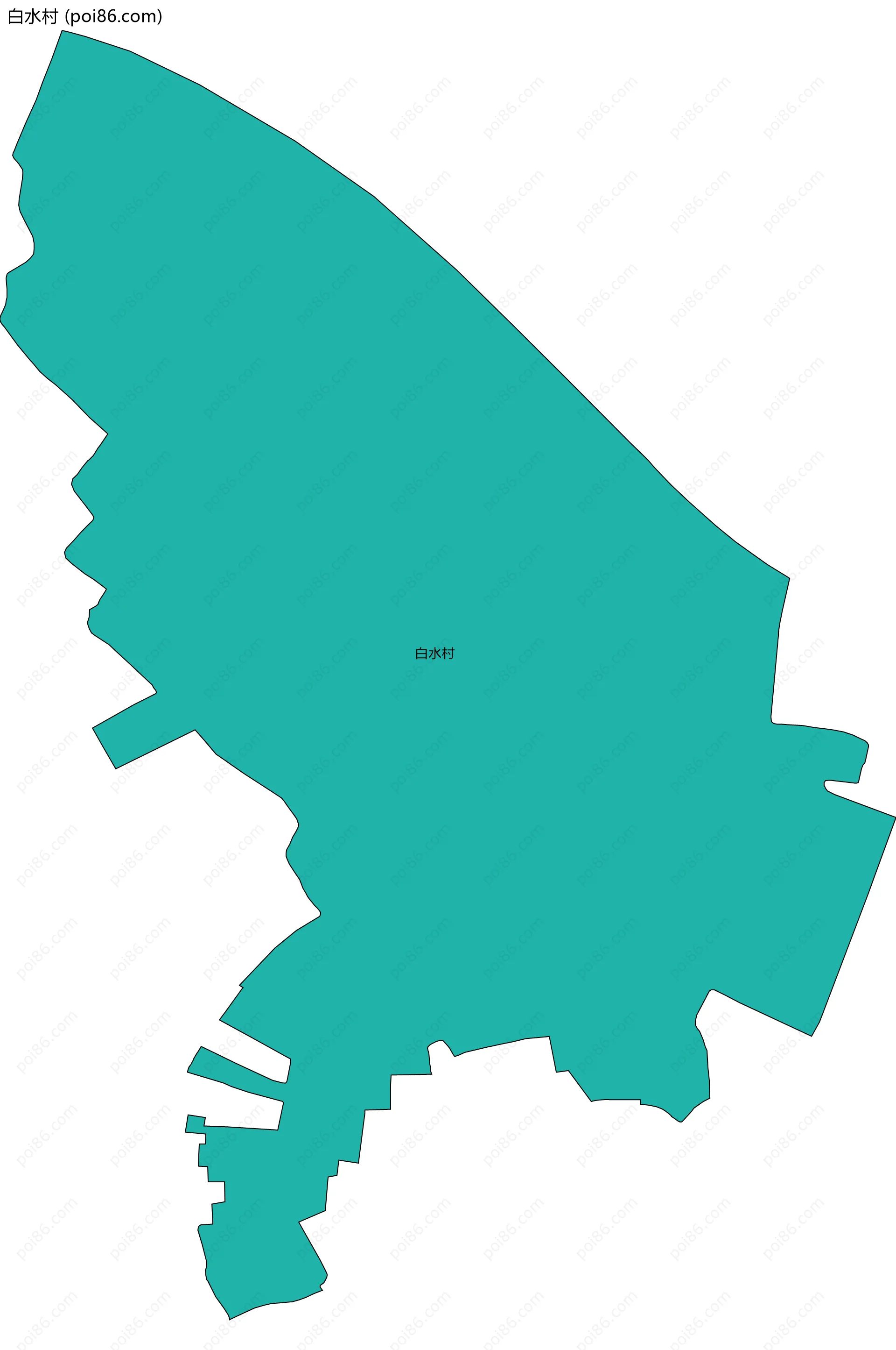 白水村边界地图
