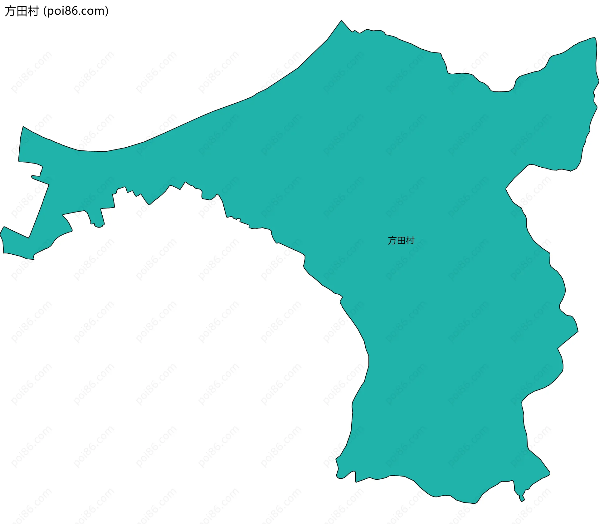 方田村边界地图