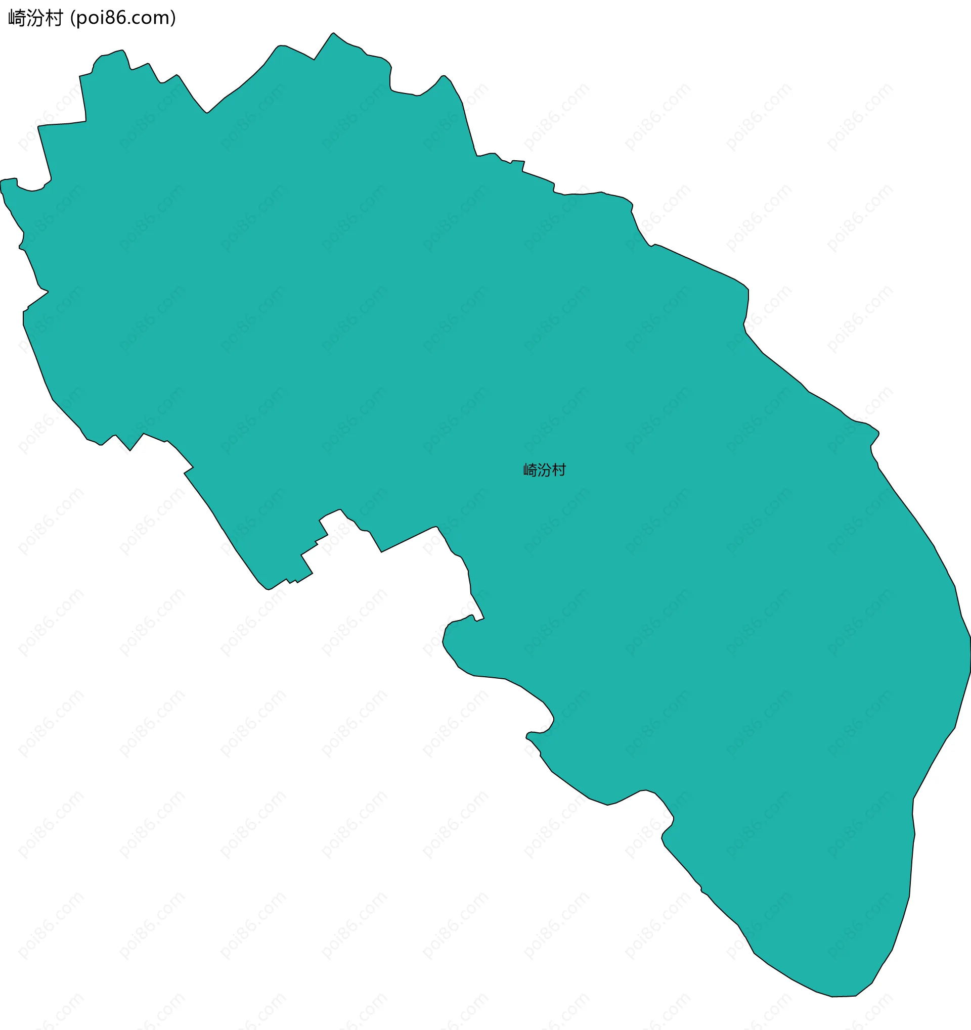 崎汾村边界地图