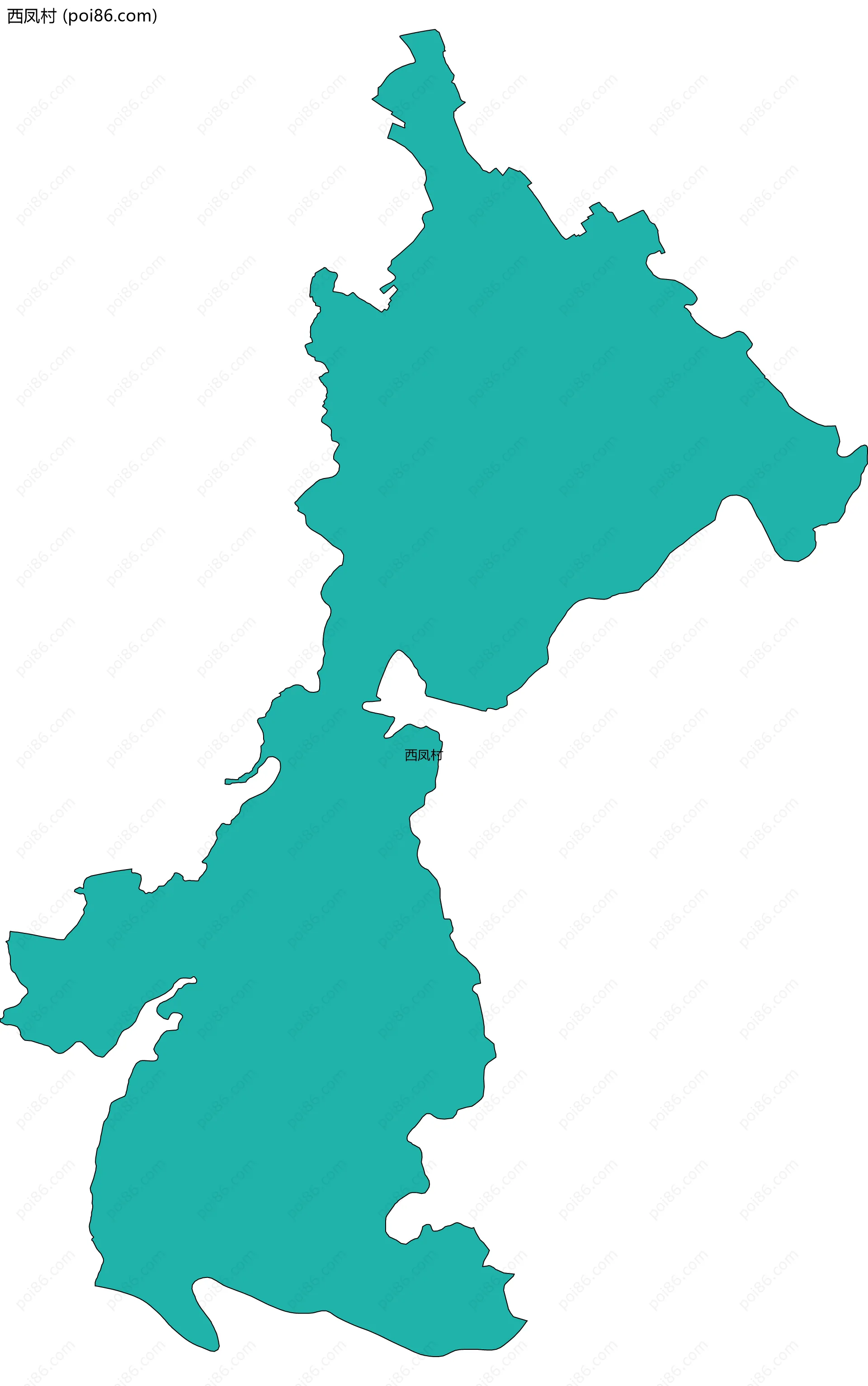 西凤村边界地图