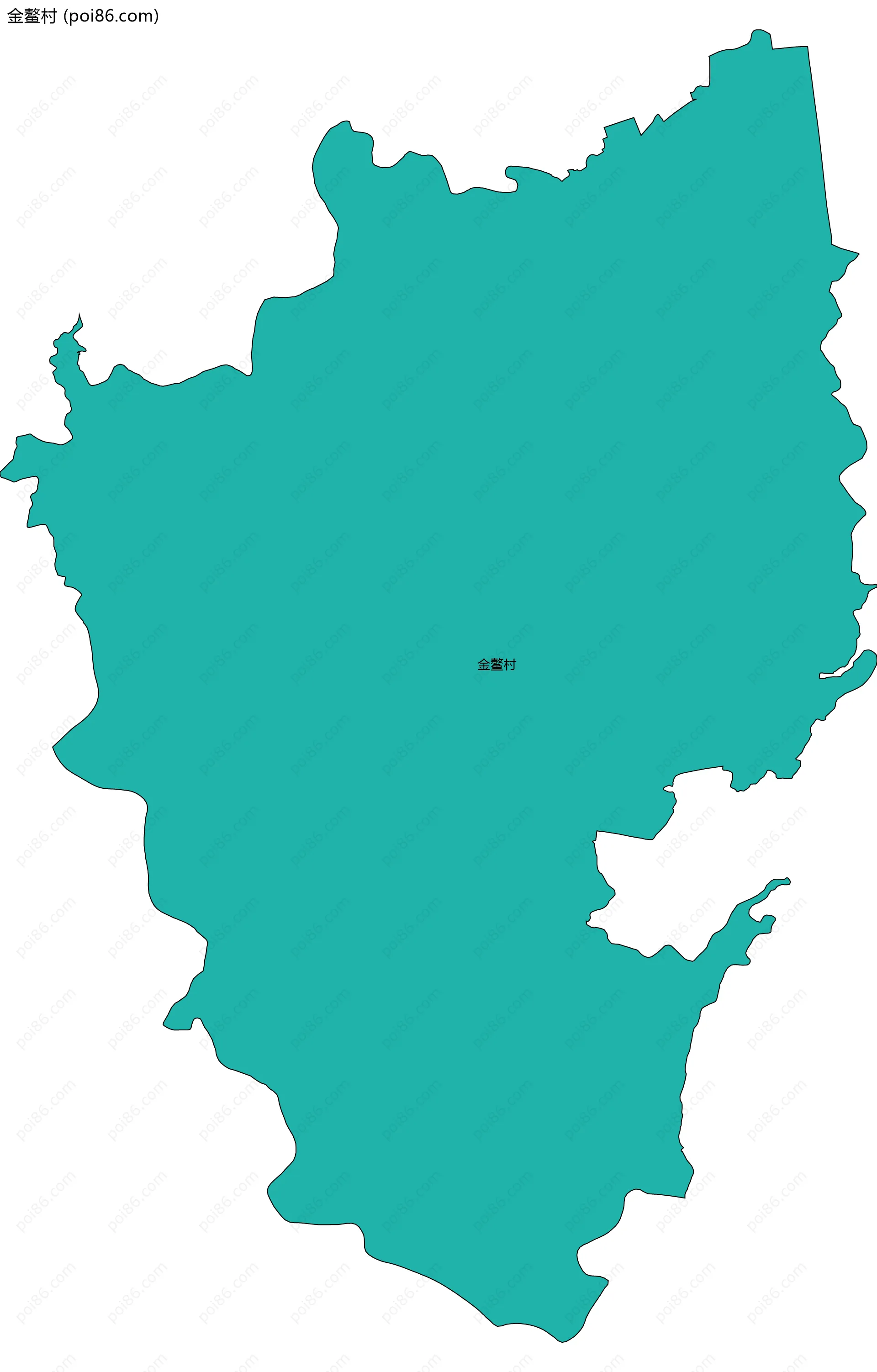 金鳌村边界地图