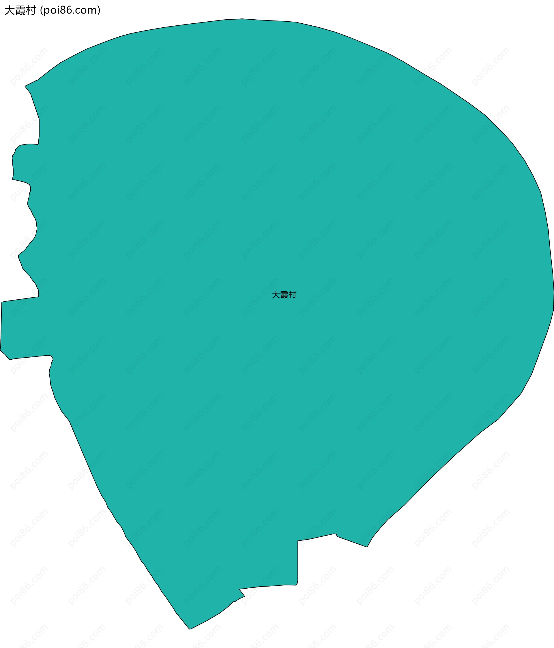 大霞村边界地图