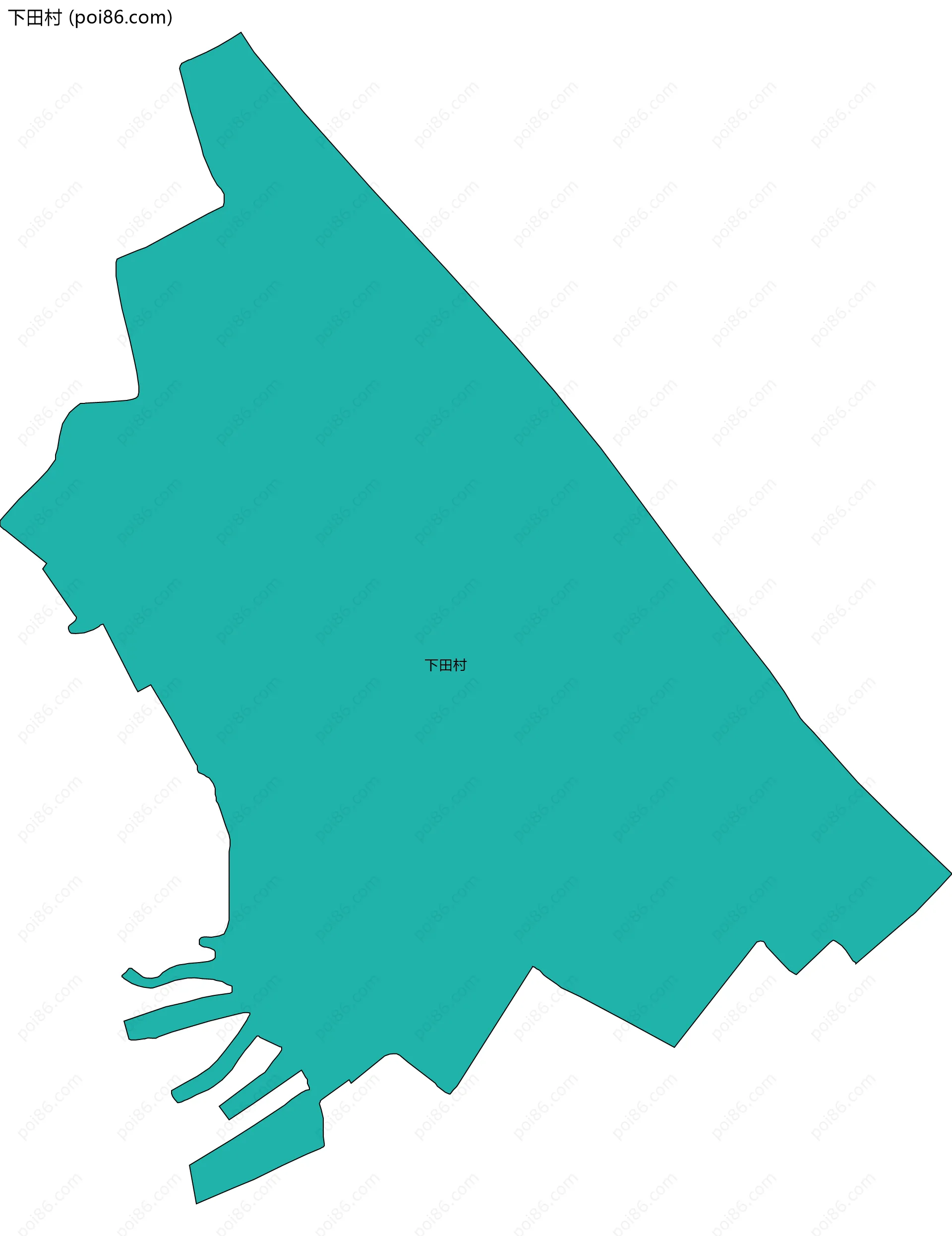 下田村边界地图