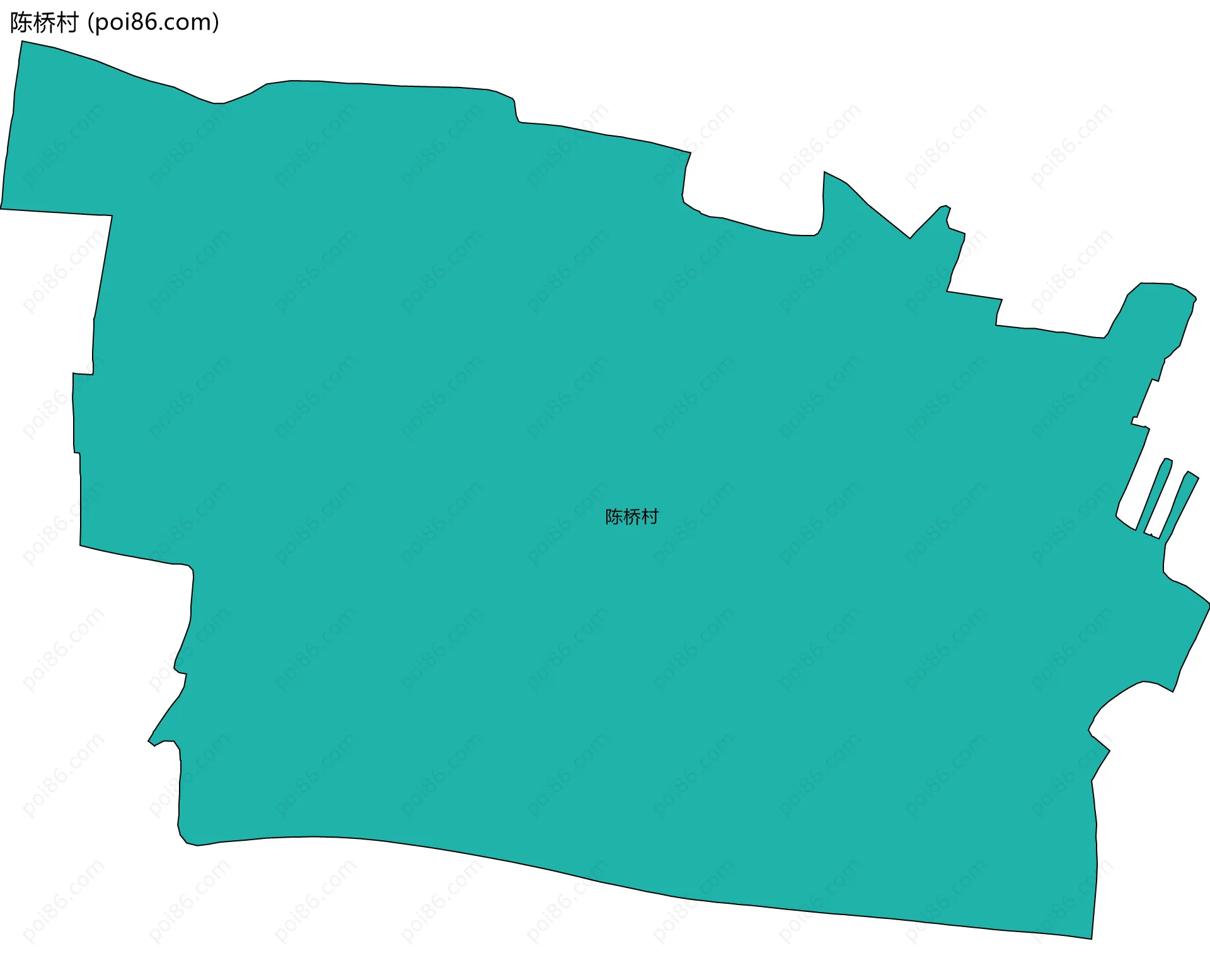 陈桥村边界地图
