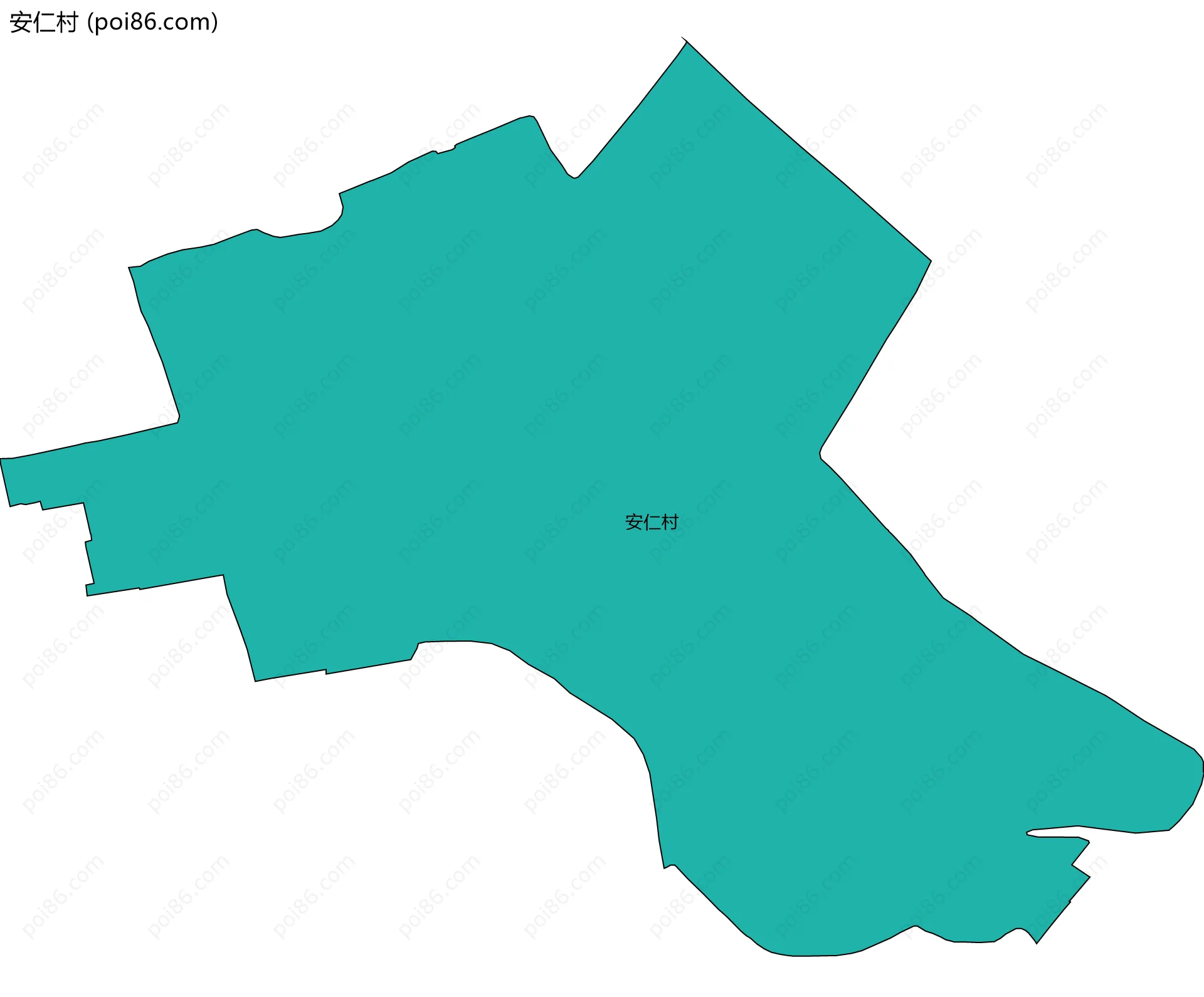 安仁村边界地图