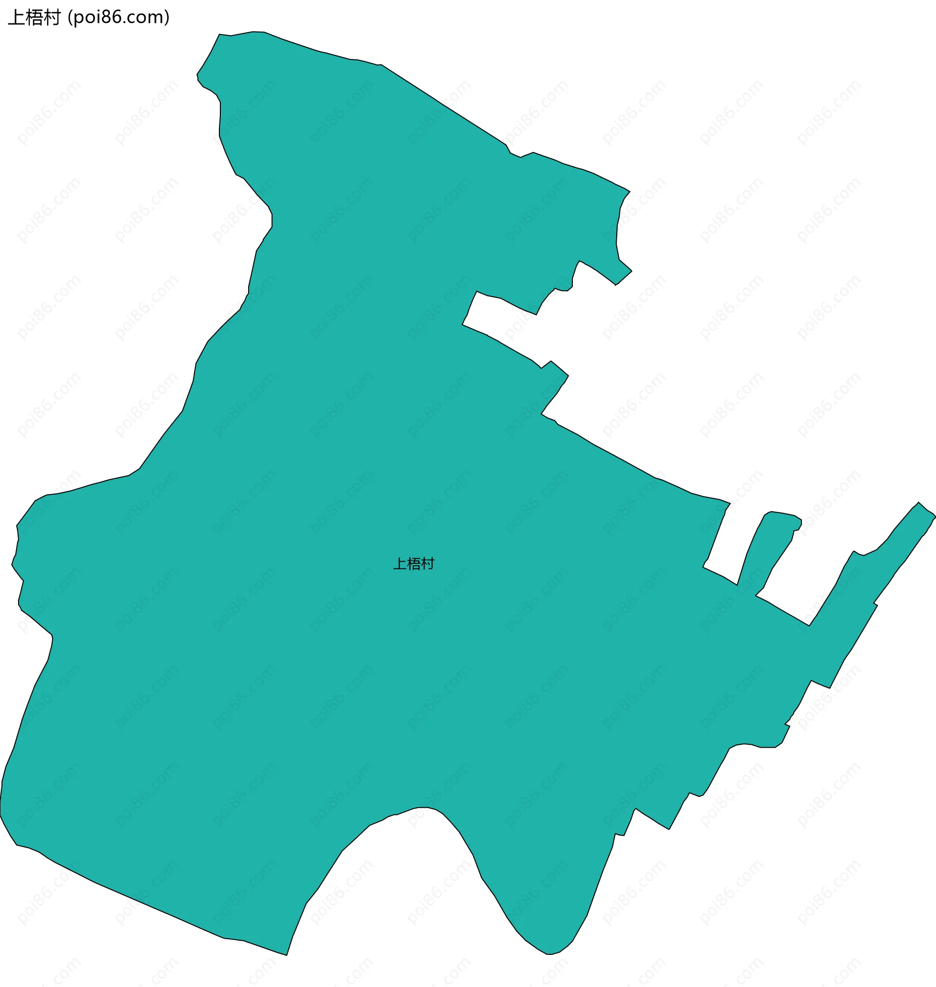 上梧村边界地图