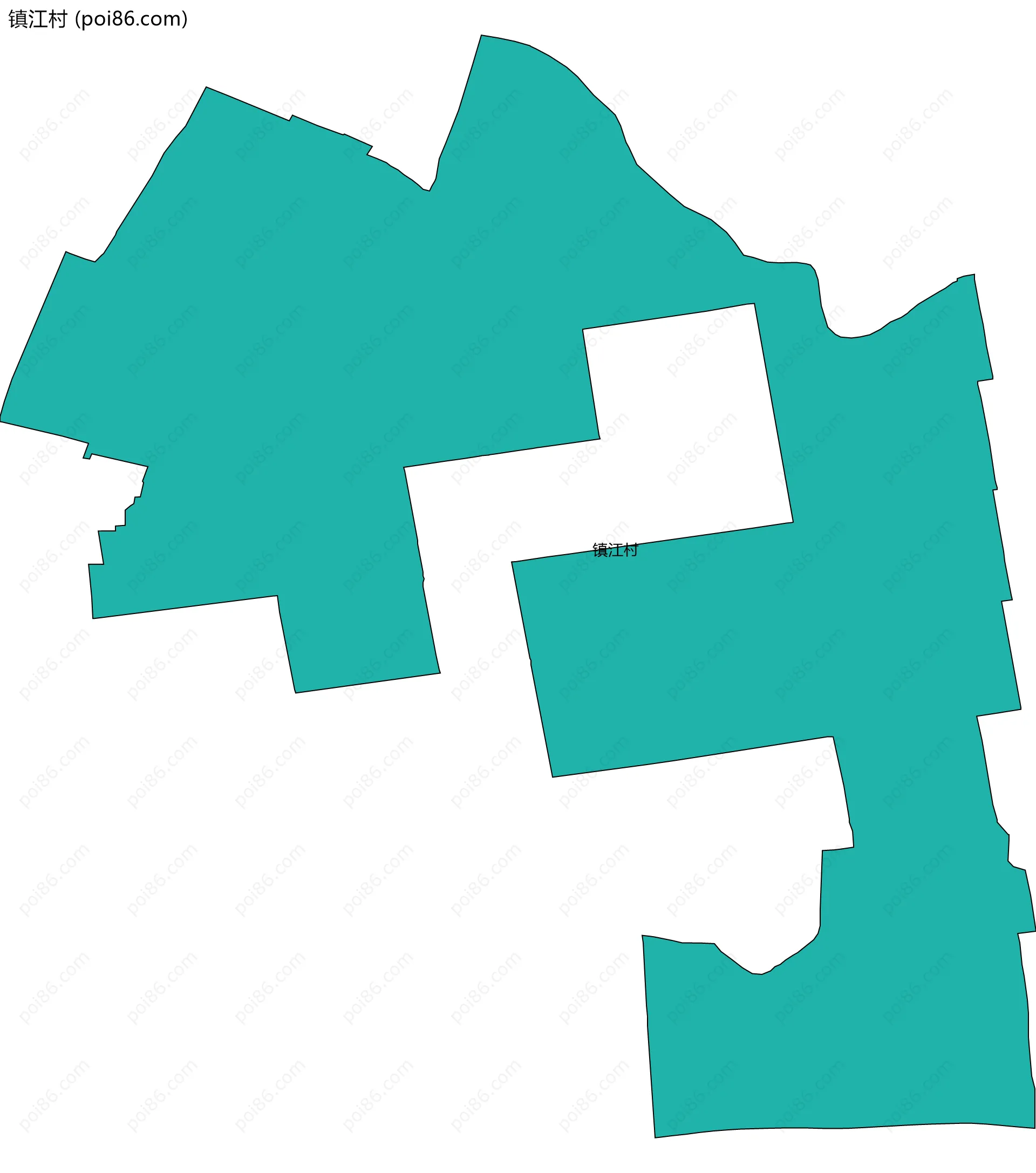 镇江村边界地图