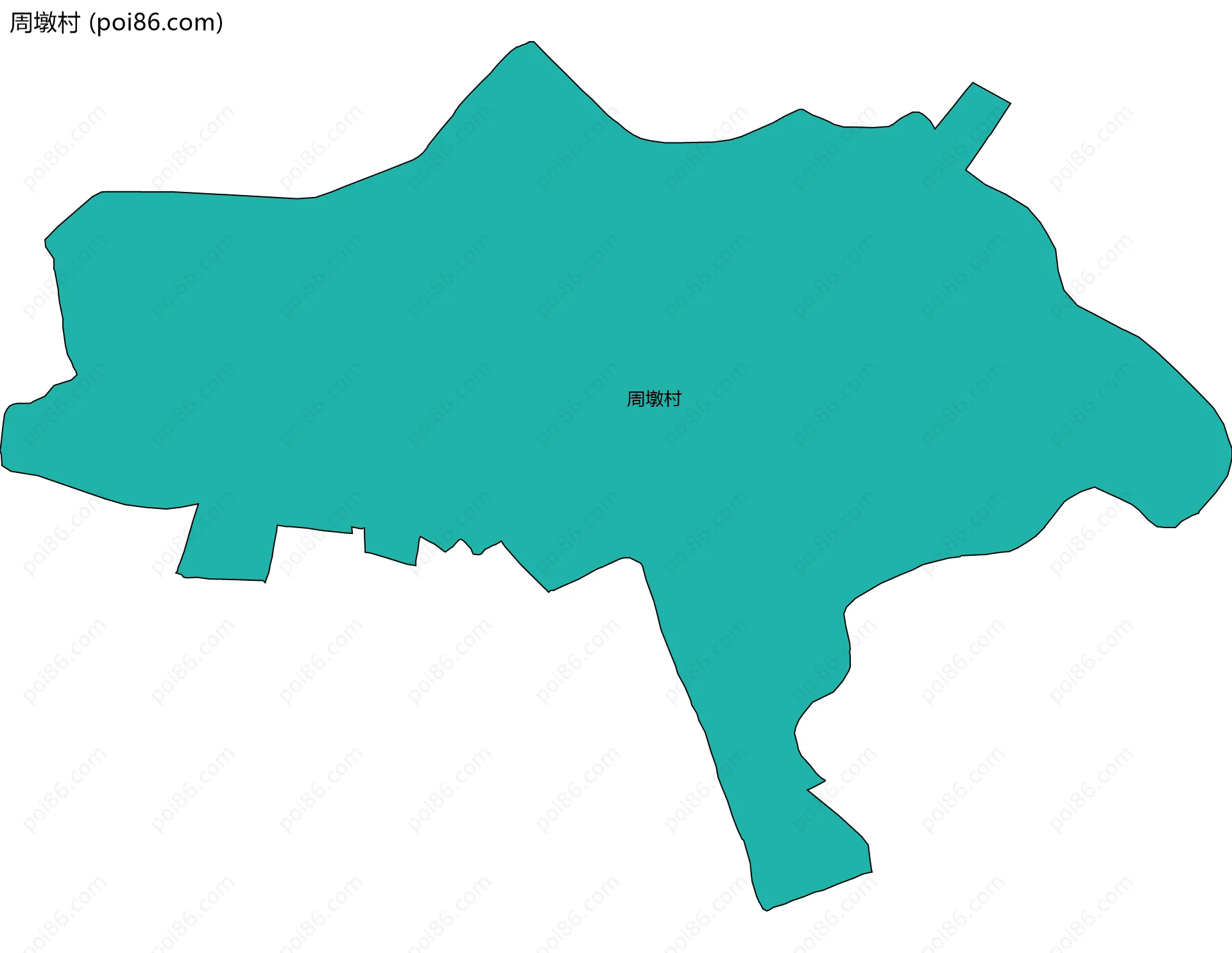 周墩村边界地图