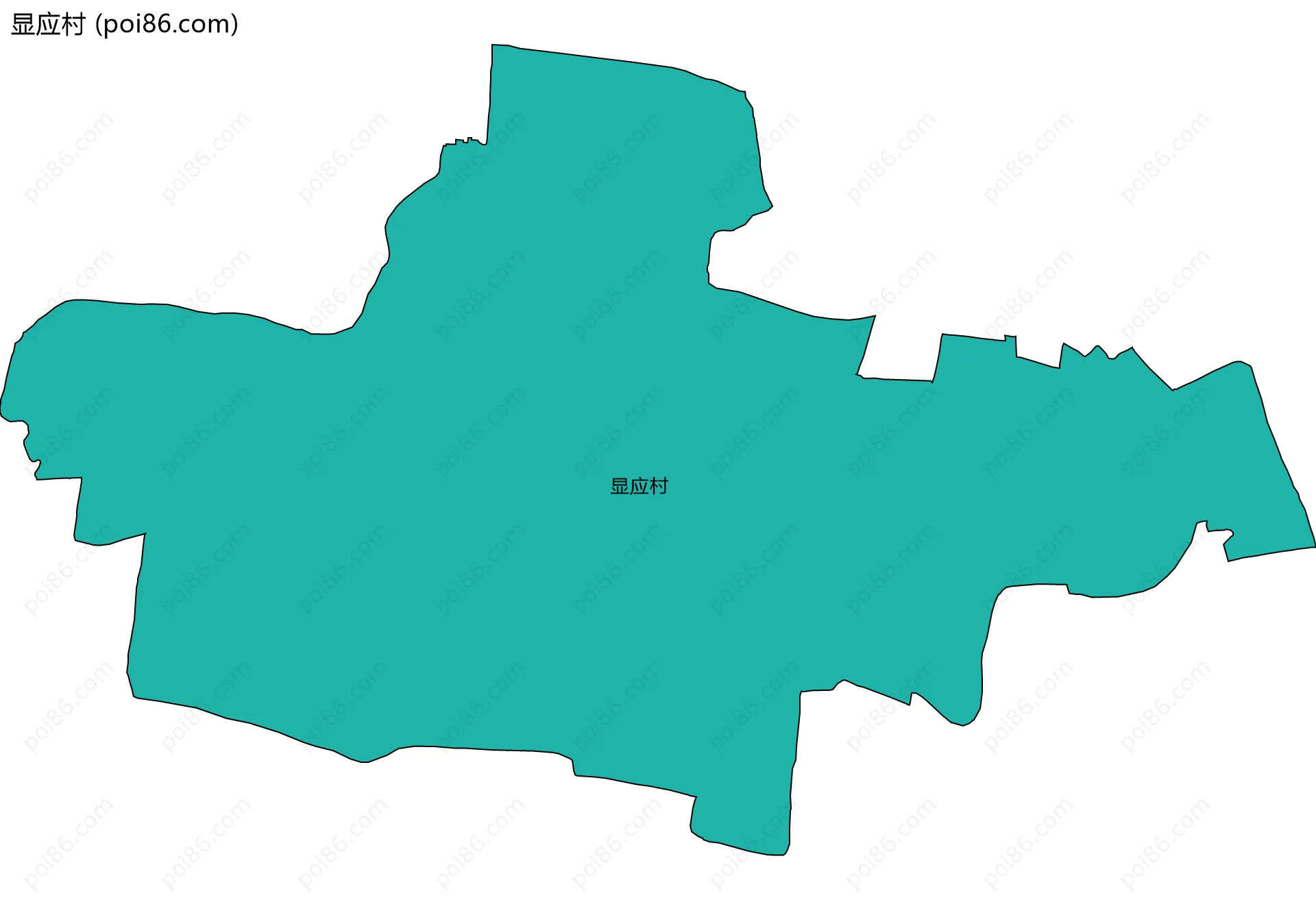 显应村边界地图