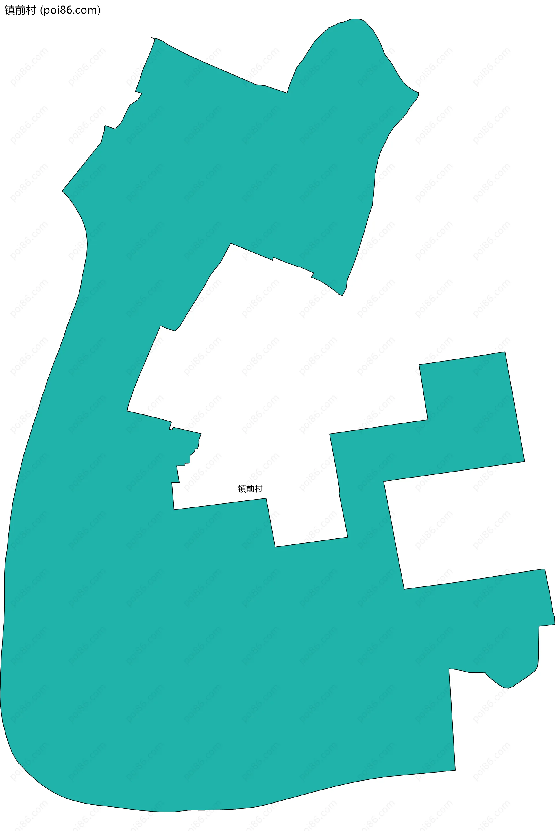 镇前村边界地图