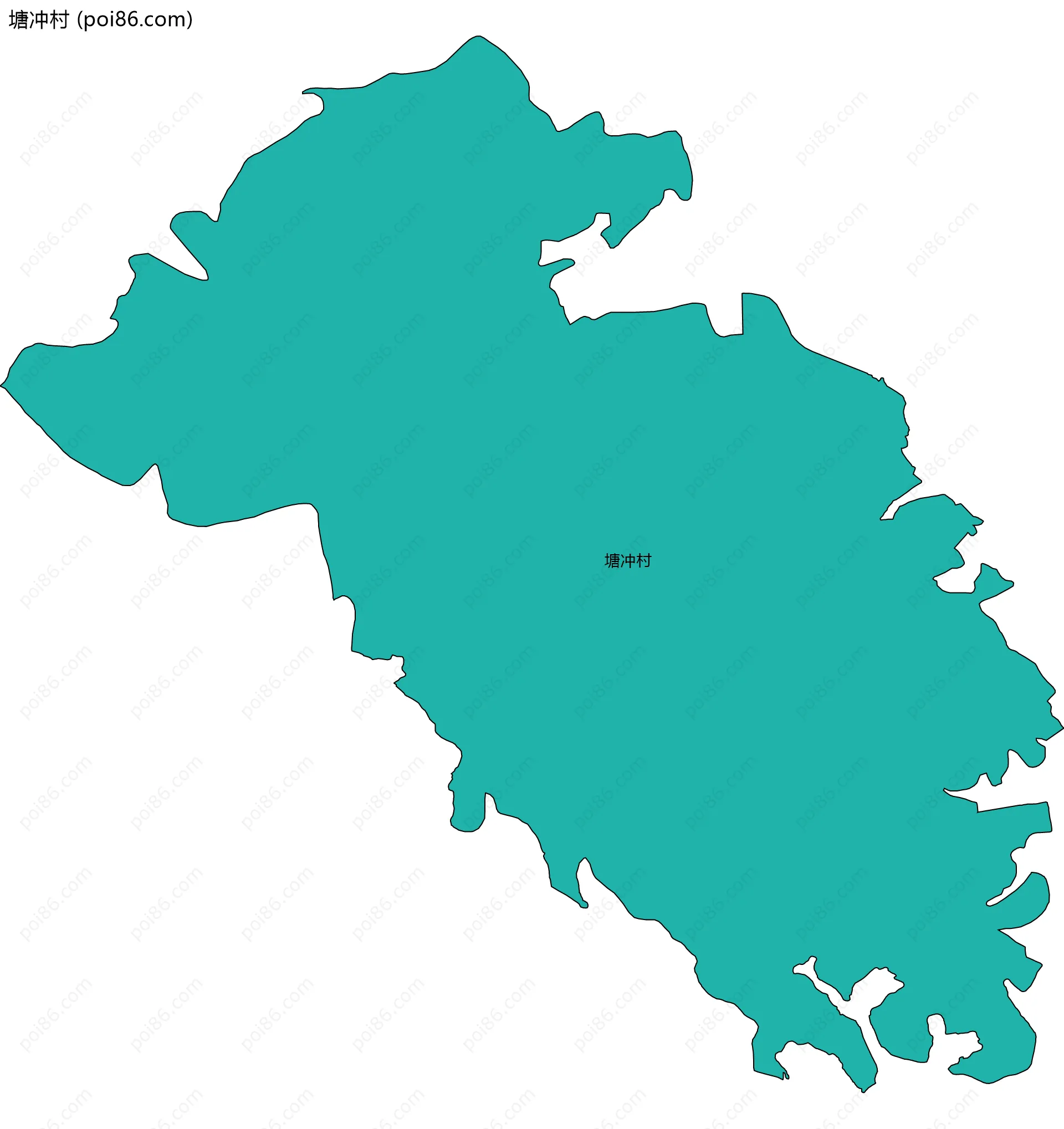 塘冲村边界地图