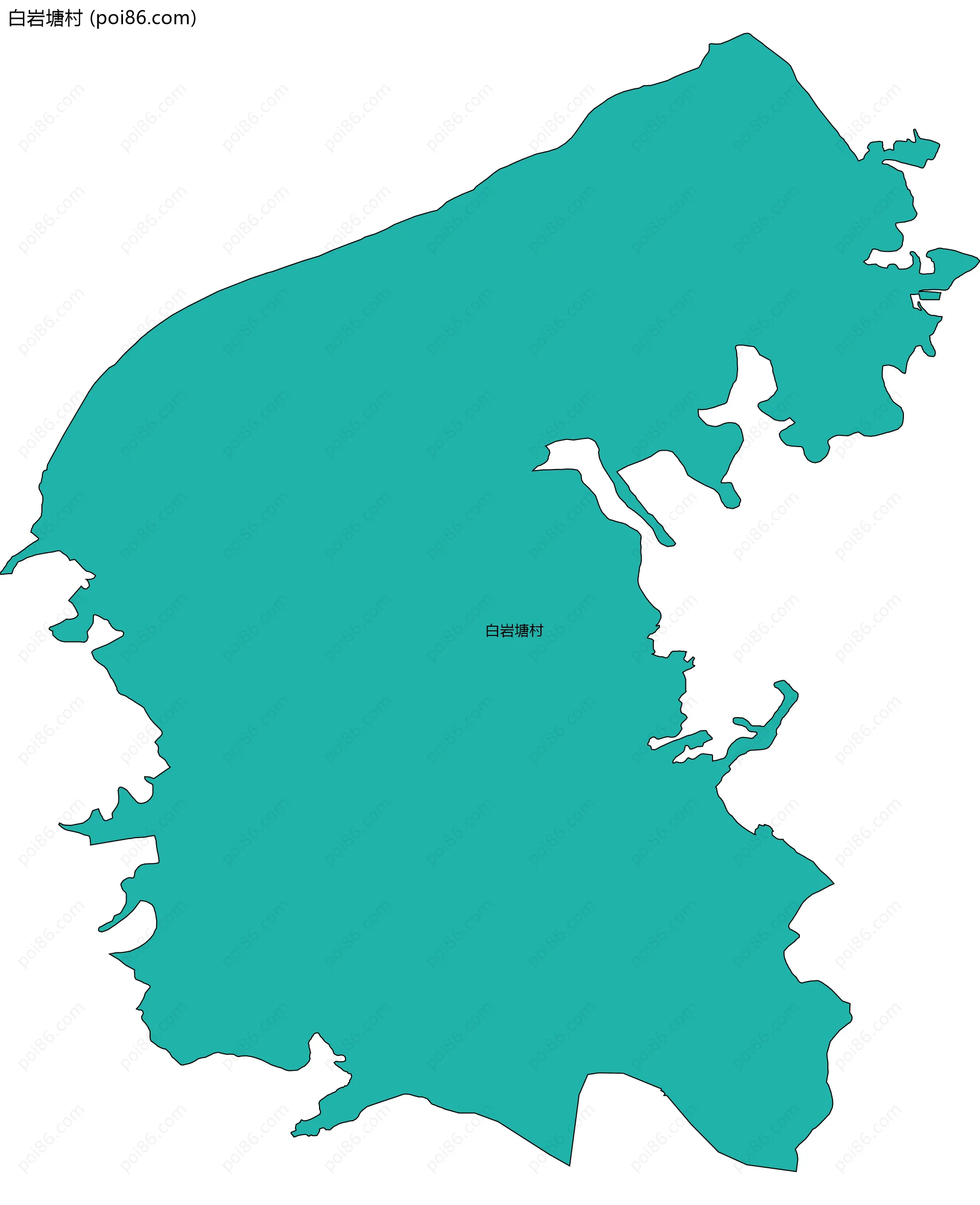 白岩塘村边界地图