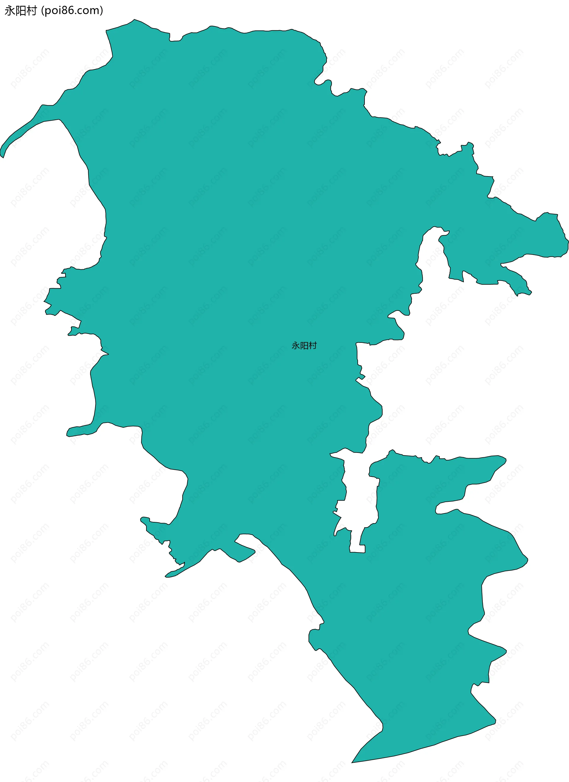 永阳村边界地图