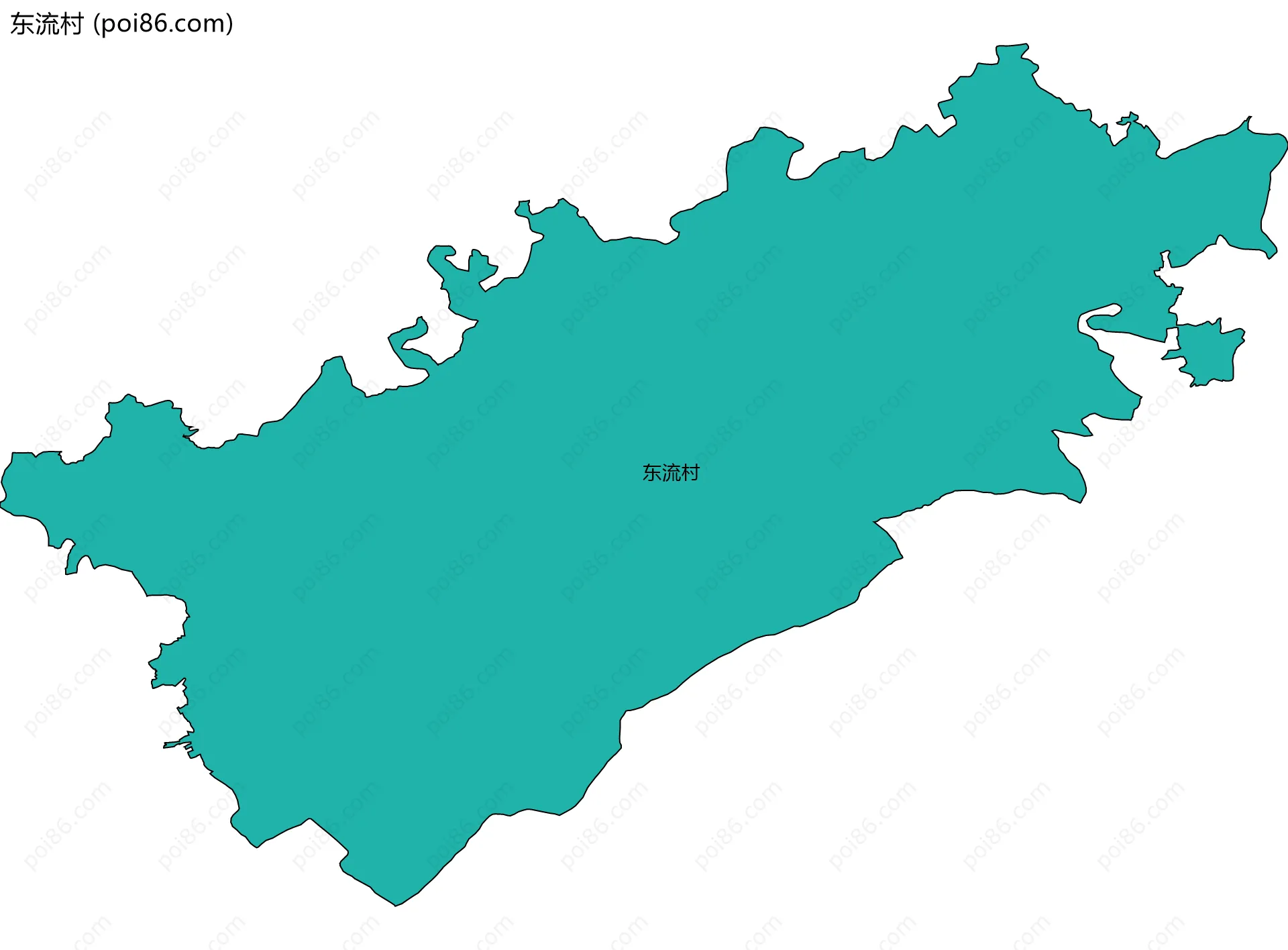 东流村边界地图