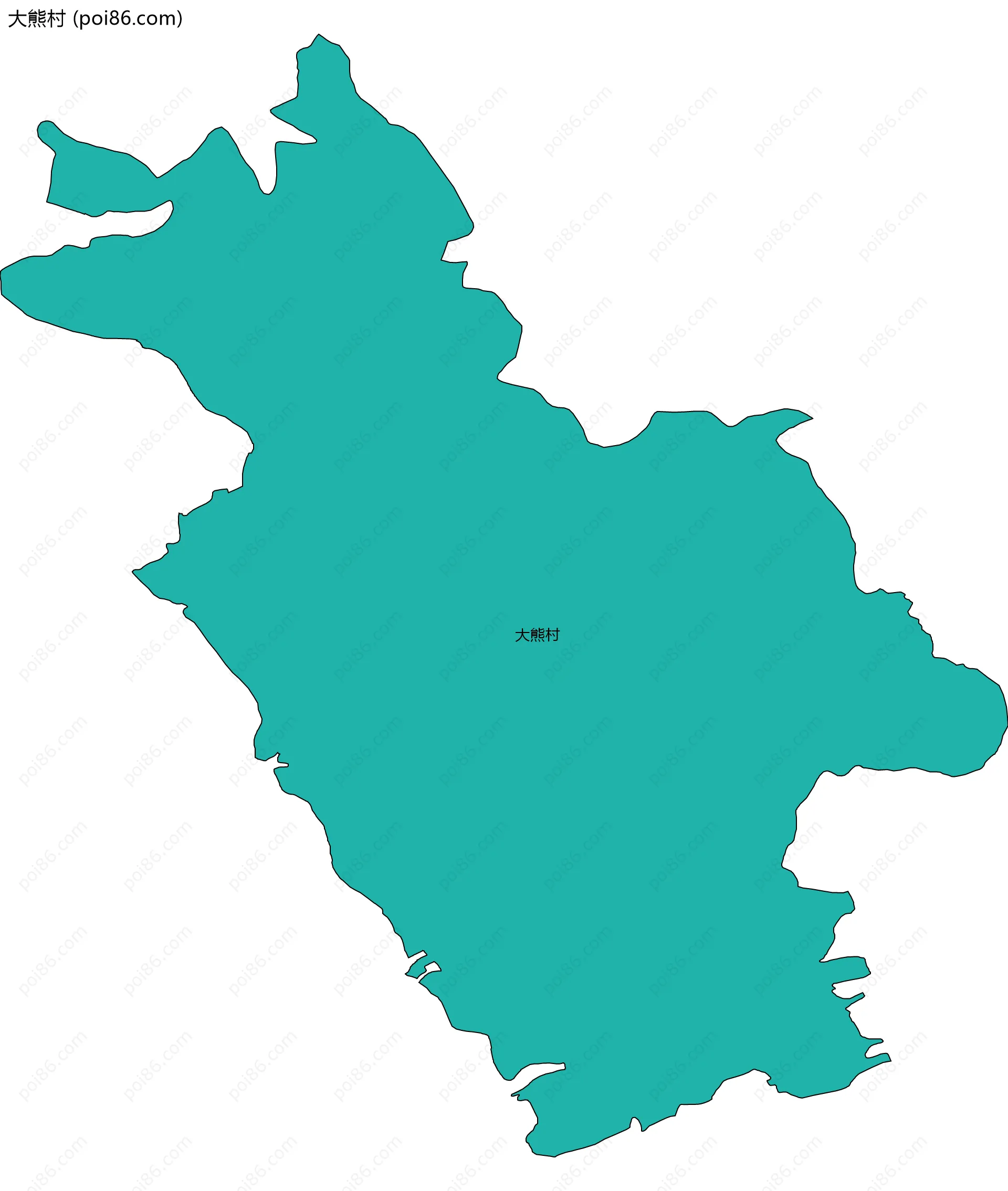 大熊村边界地图