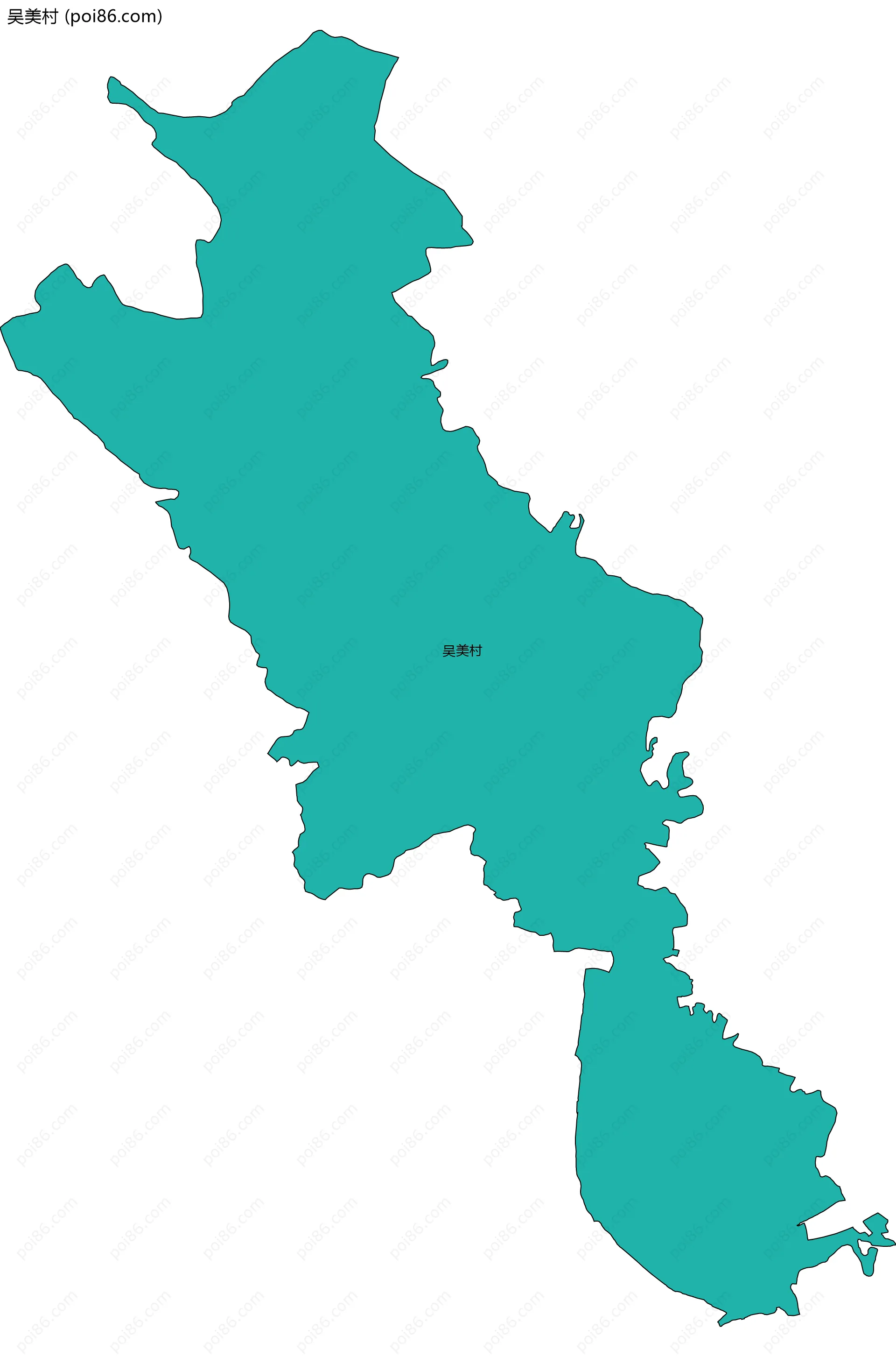 吴美村边界地图
