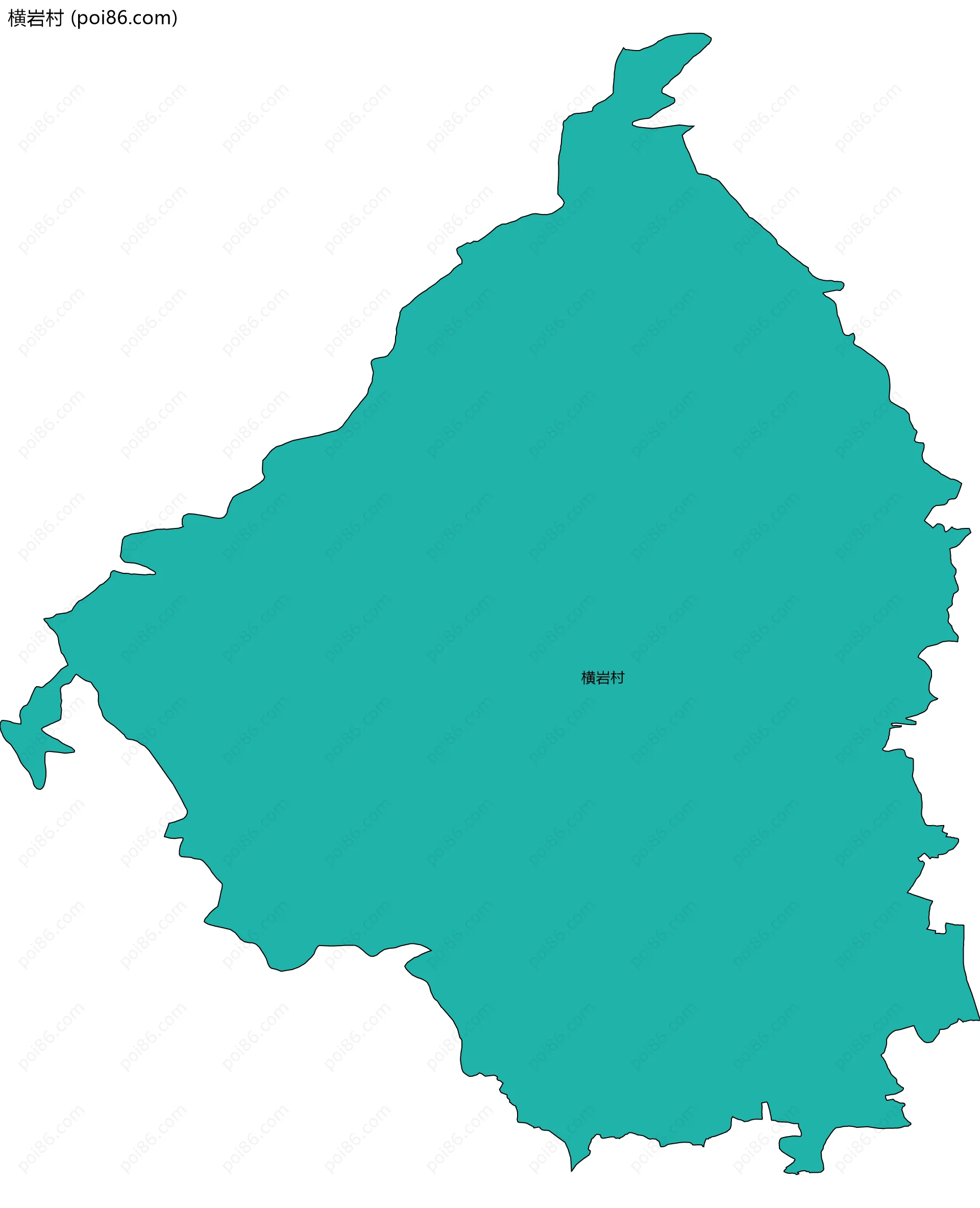 横岩村边界地图