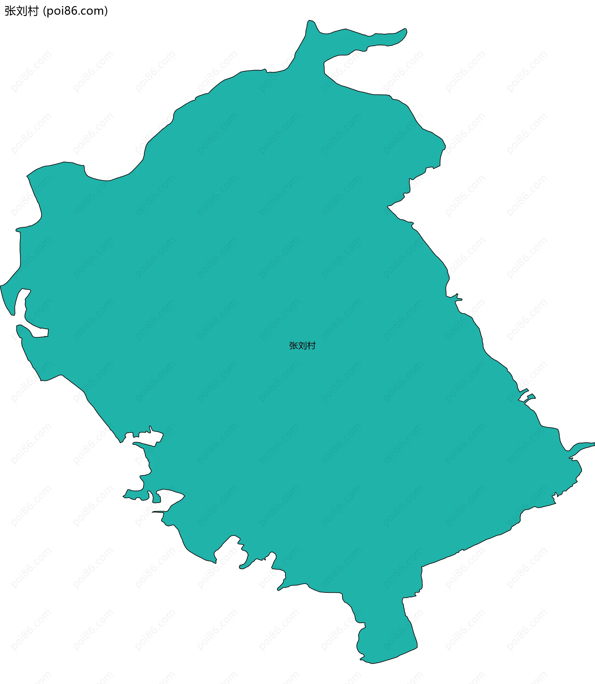 张刘村边界地图
