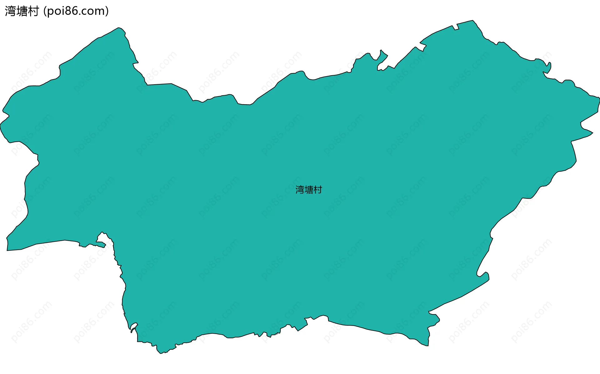 湾塘村边界地图
