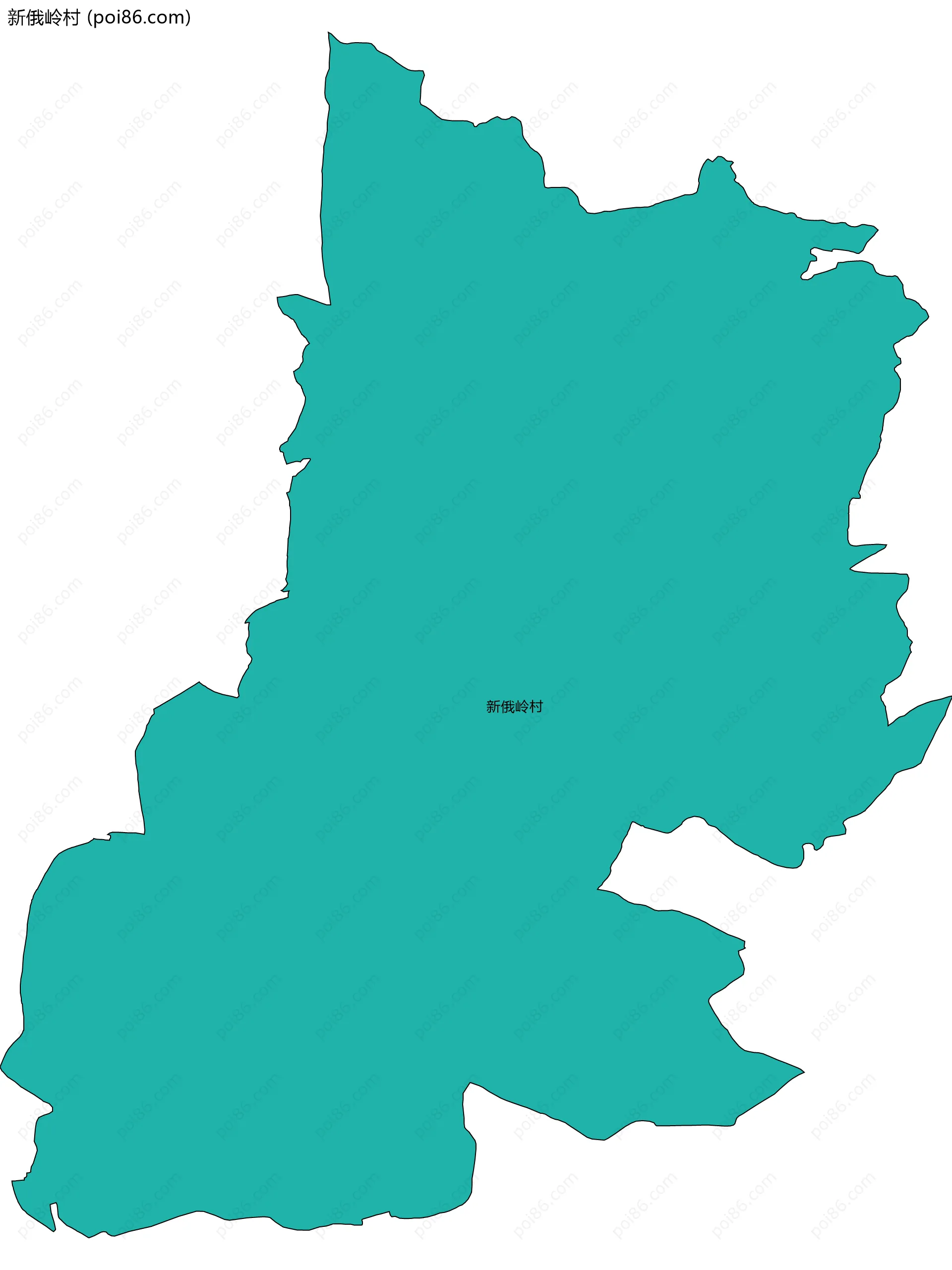 新俄岭村边界地图