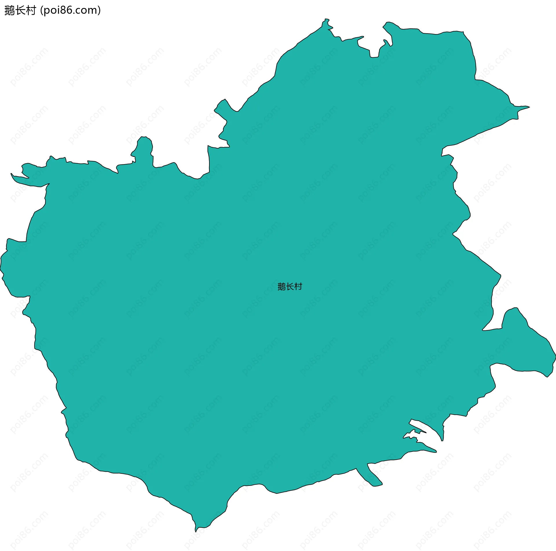鹅长村边界地图