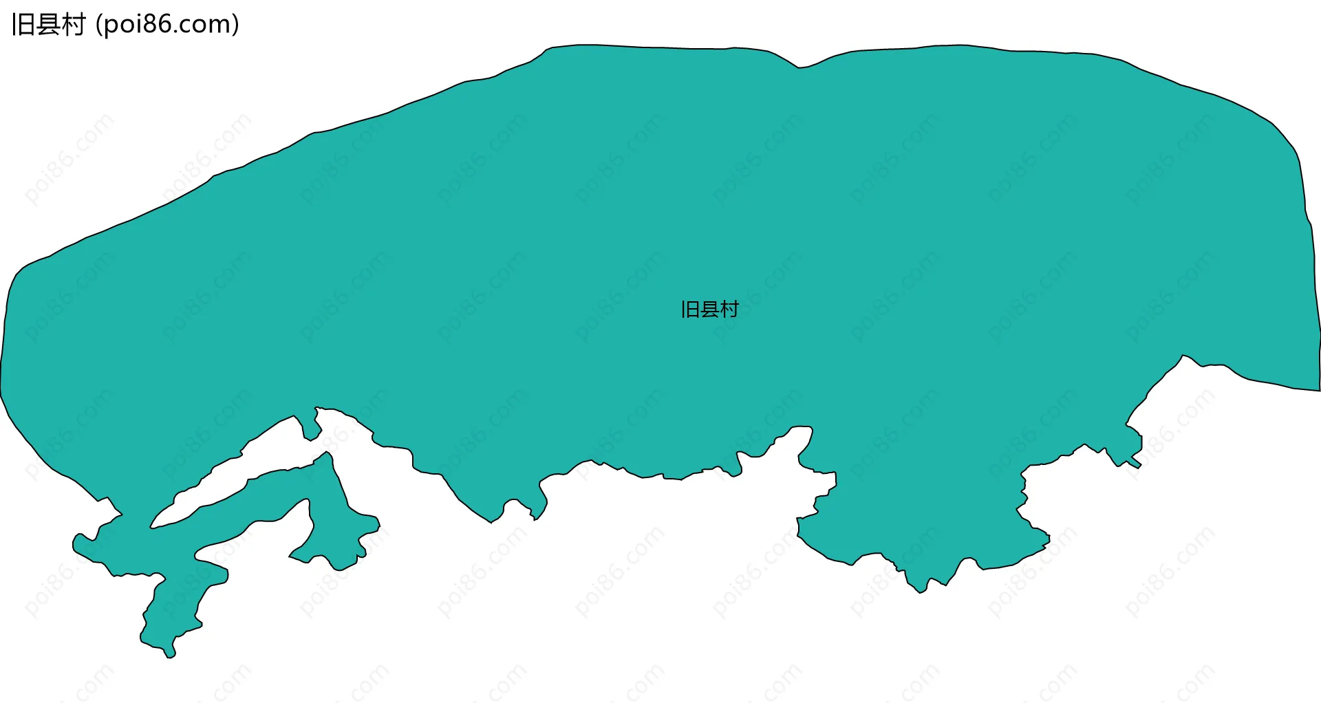 旧县村边界地图