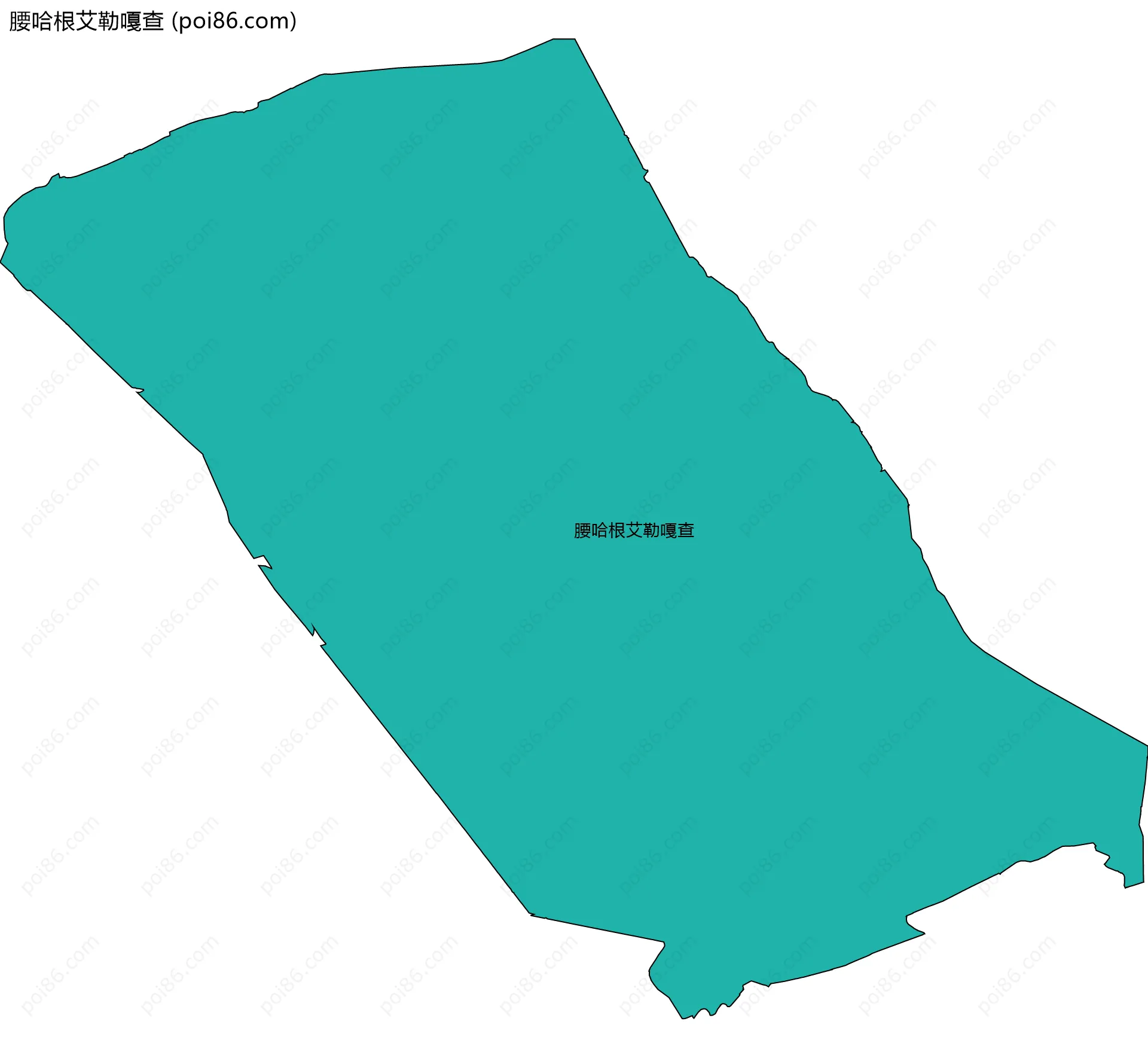 腰哈根艾勒嘎查边界地图