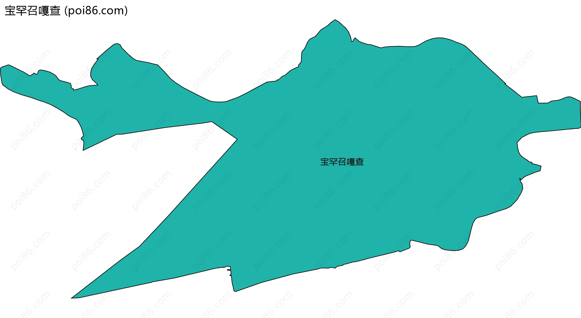 宝罕召嘎查边界地图