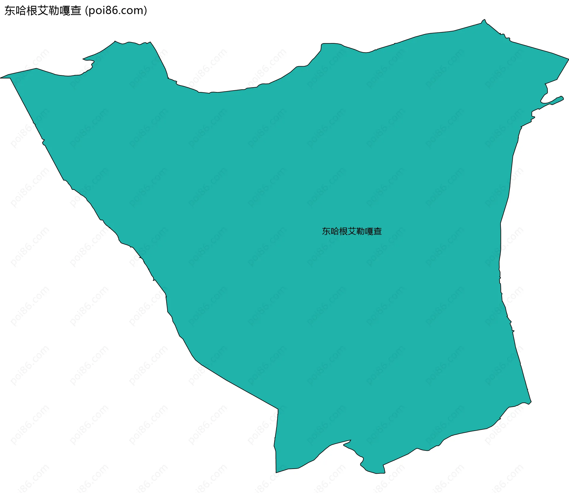 东哈根艾勒嘎查边界地图