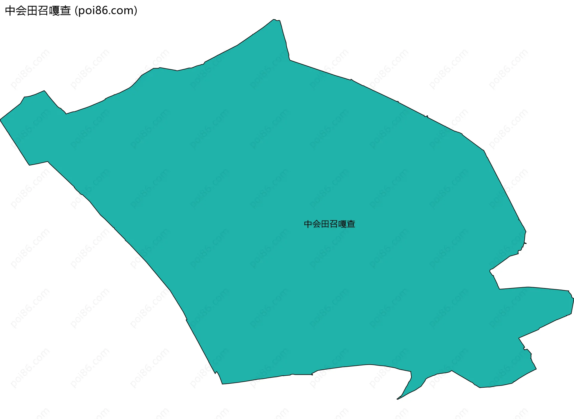 中会田召嘎查边界地图