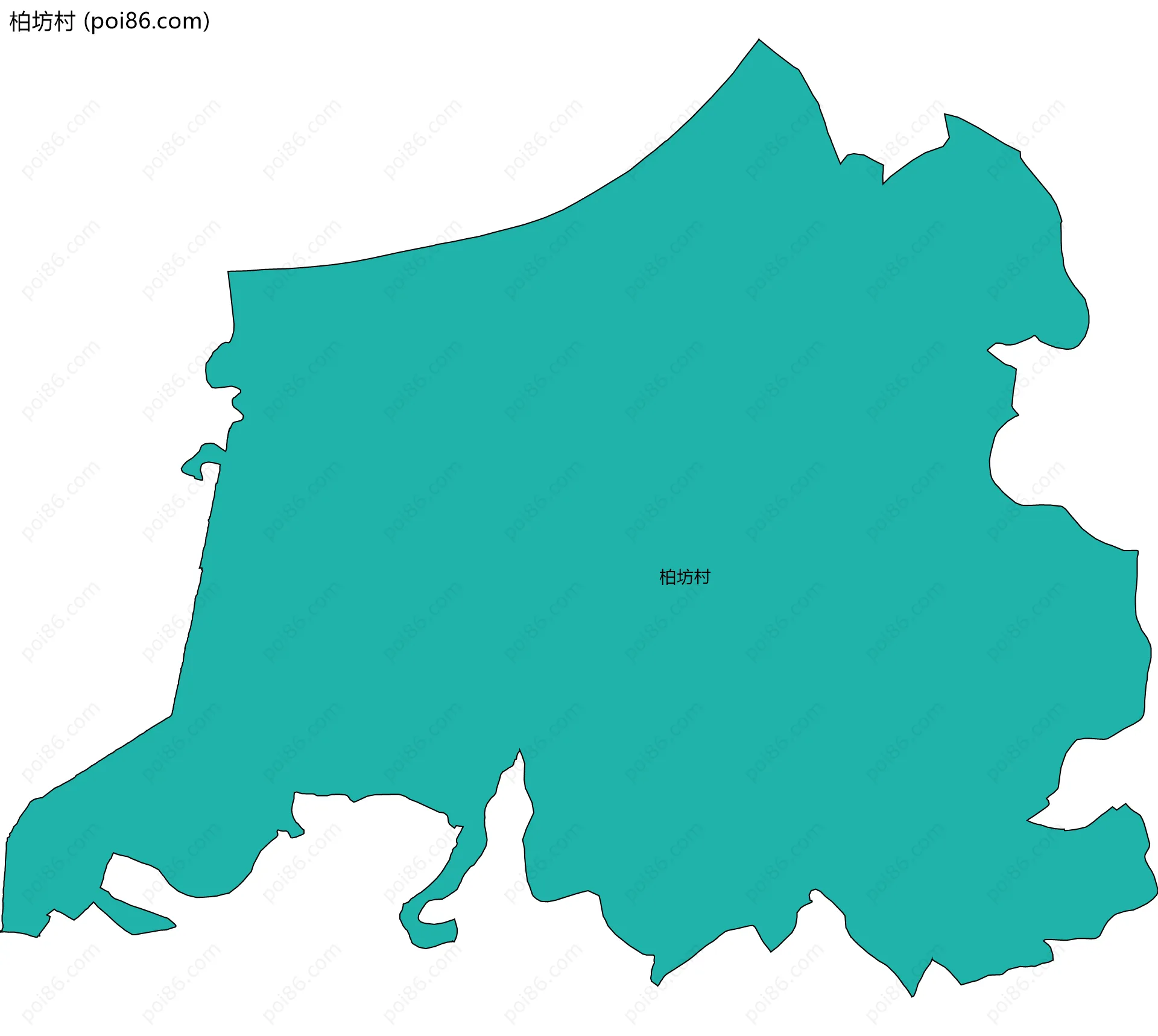 柏坊村边界地图