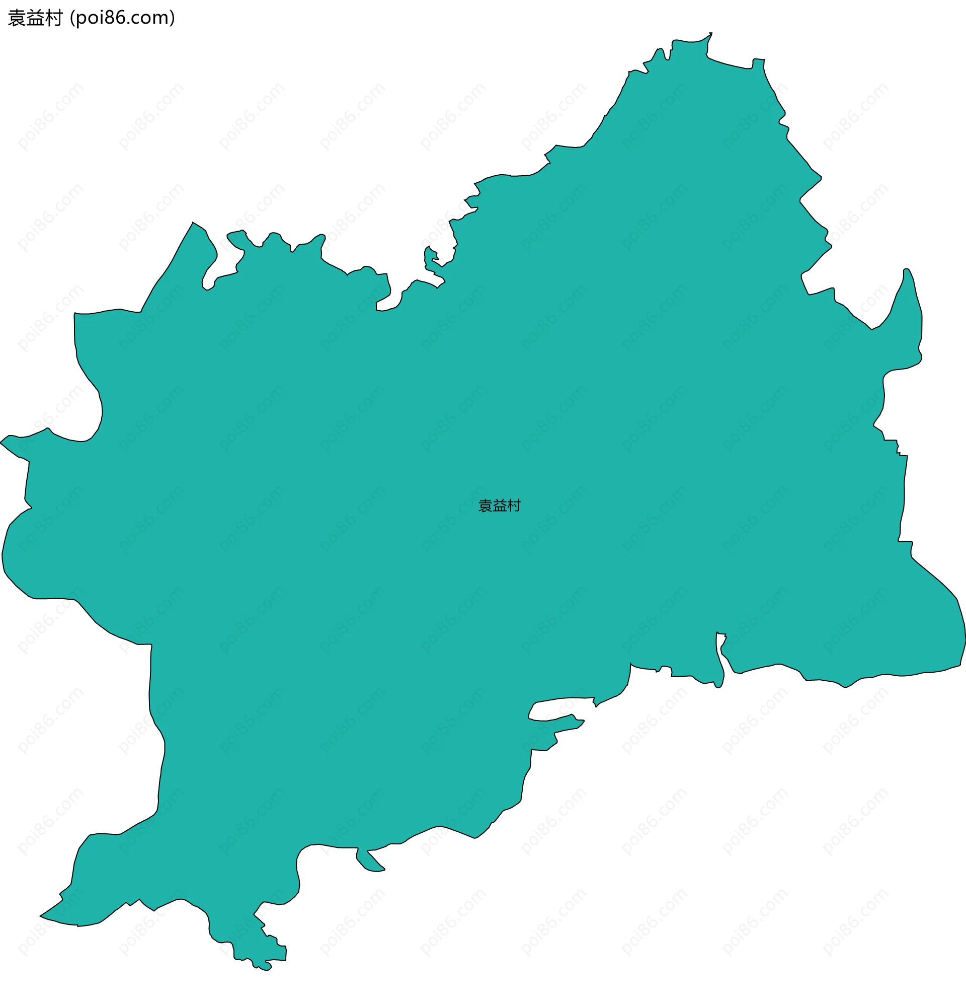 袁益村边界地图