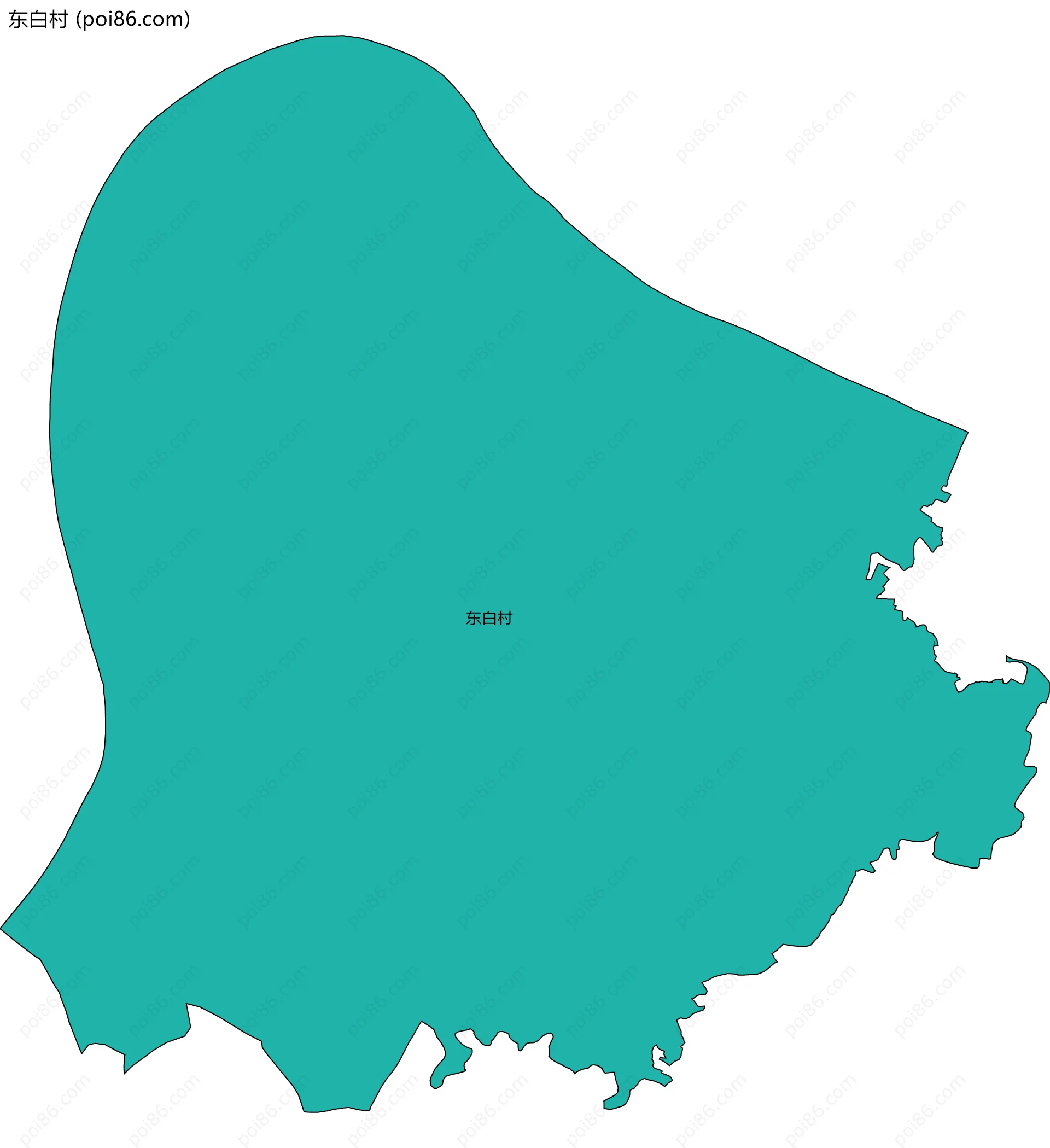 东白村边界地图
