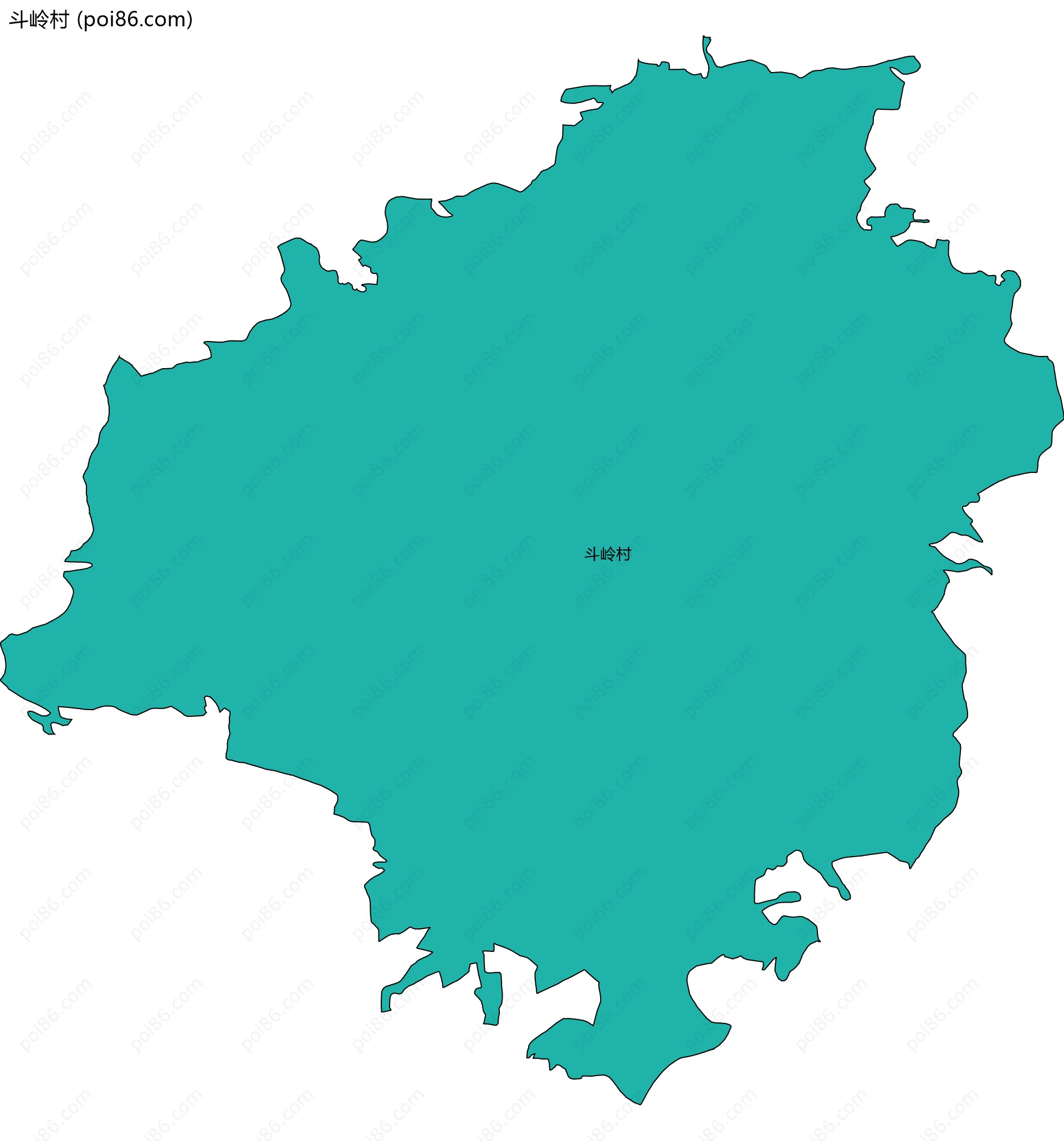 斗岭村边界地图