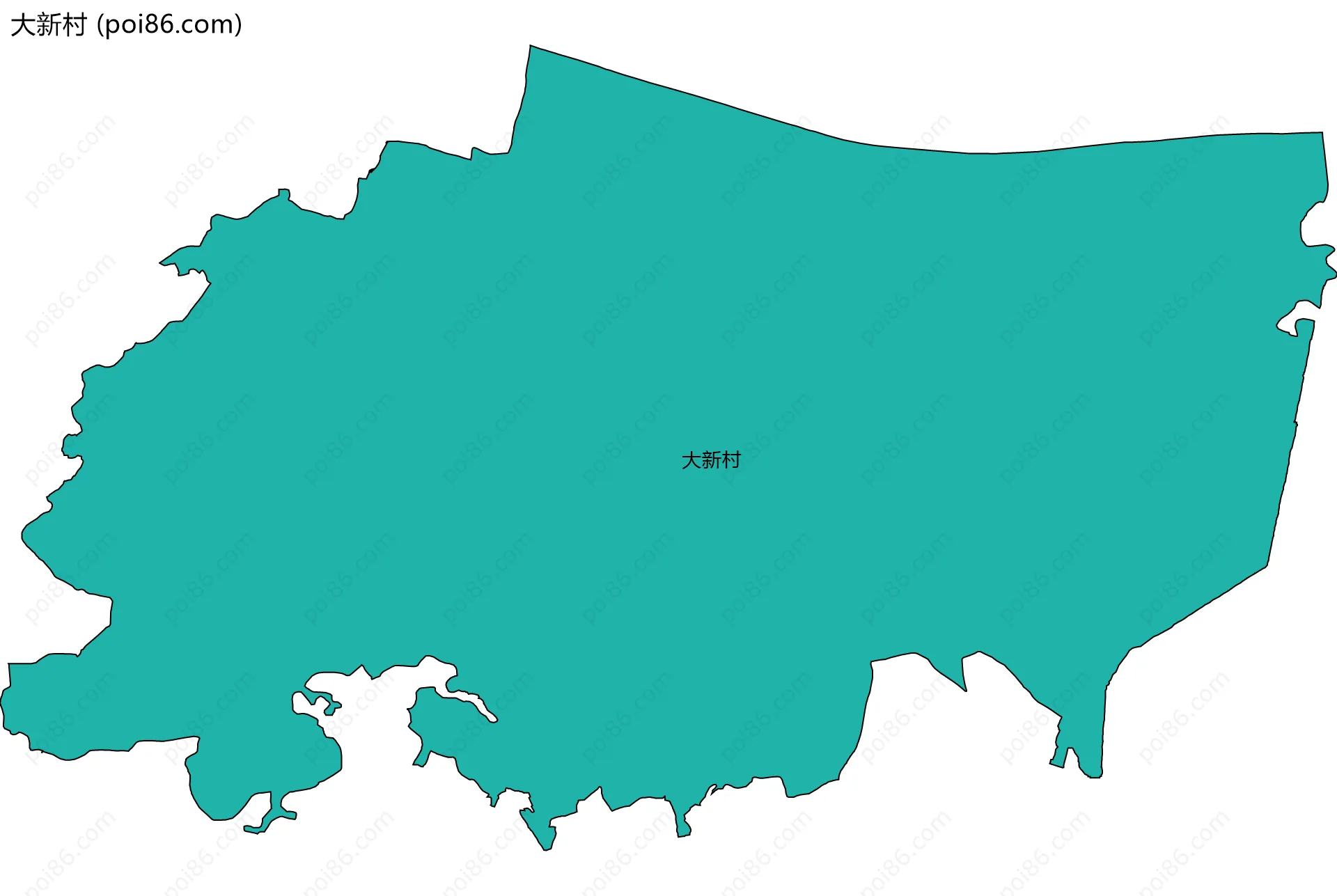 大新村边界地图
