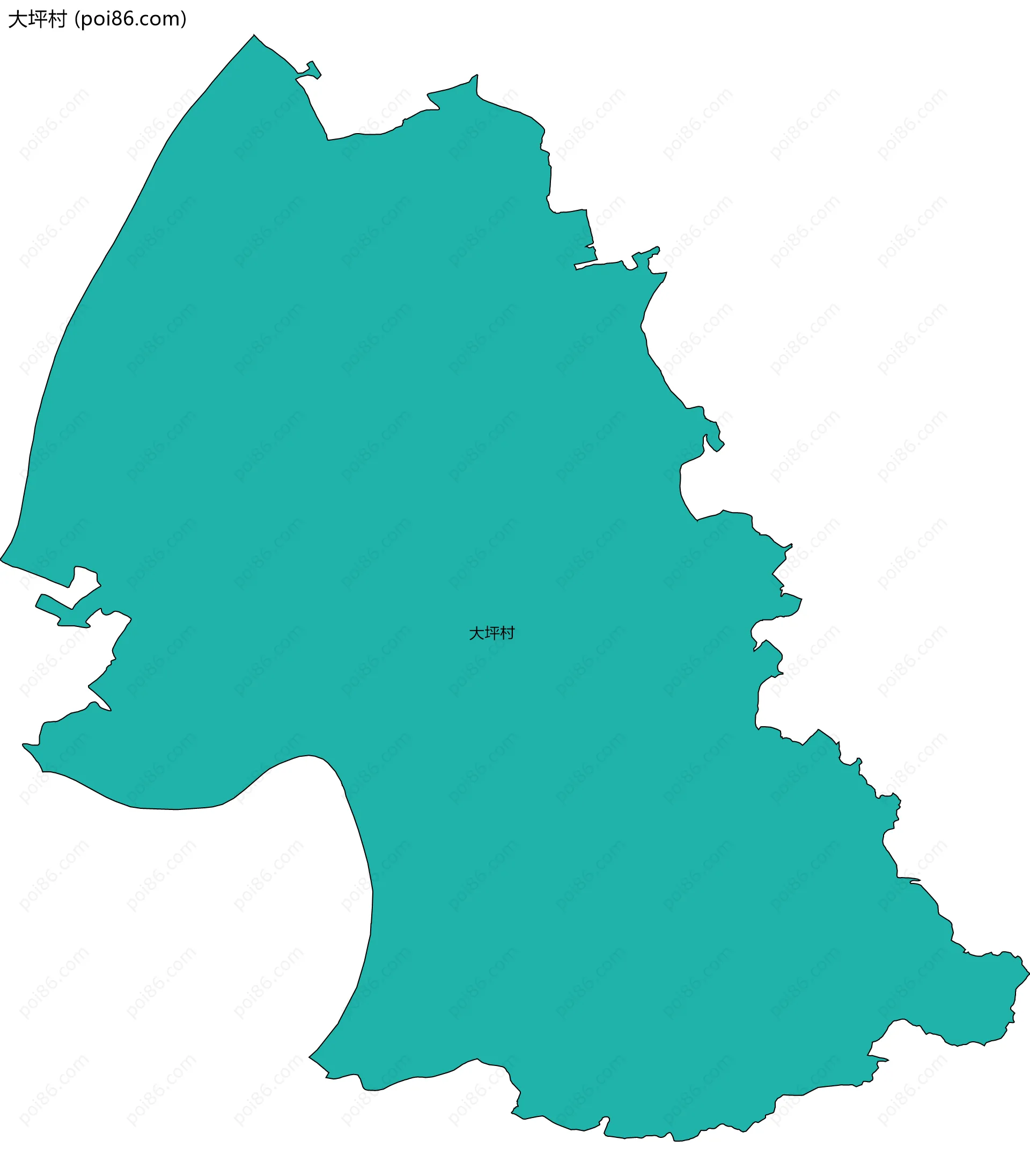 大坪村边界地图