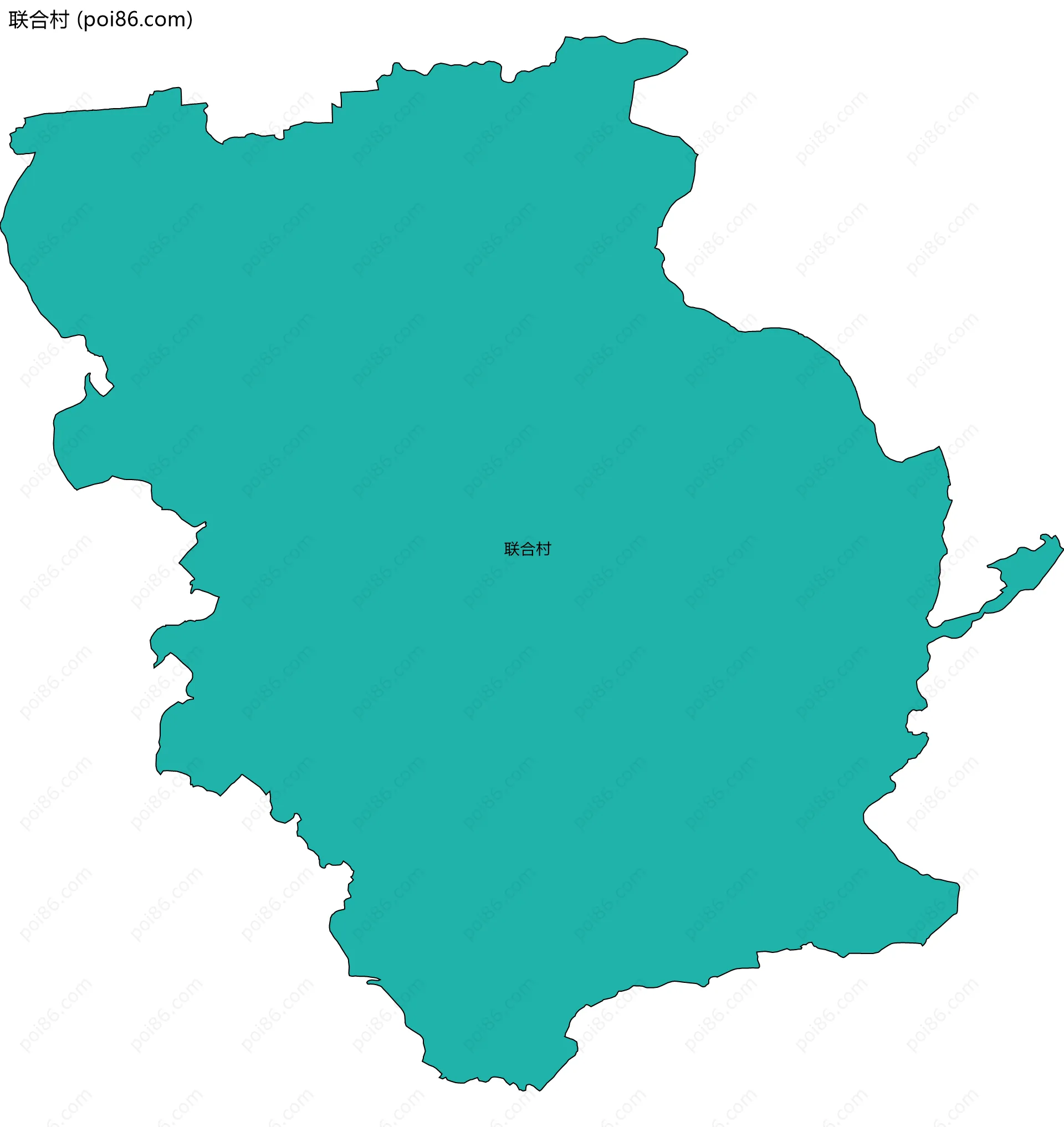 联合村边界地图