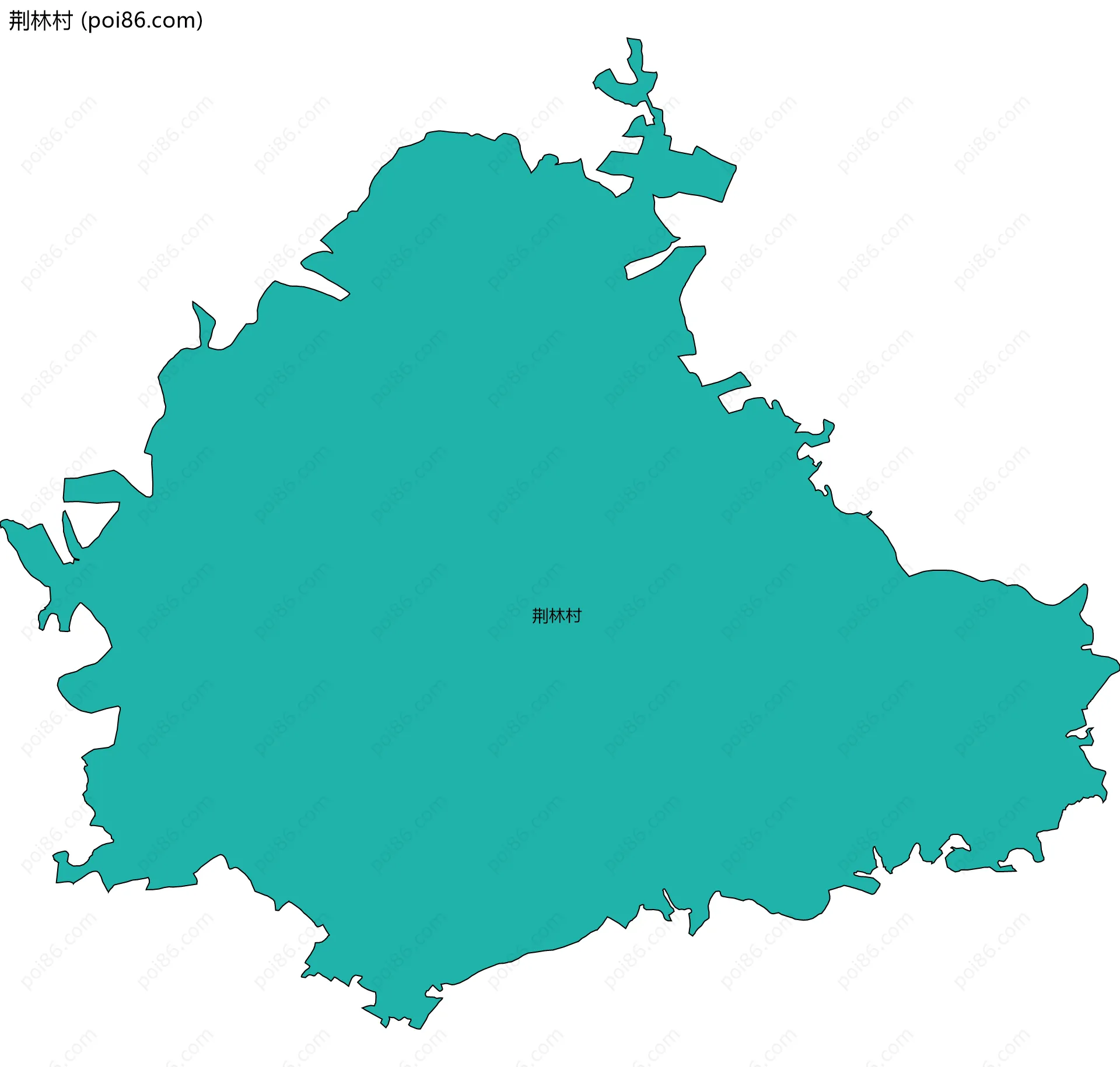 荆林村边界地图