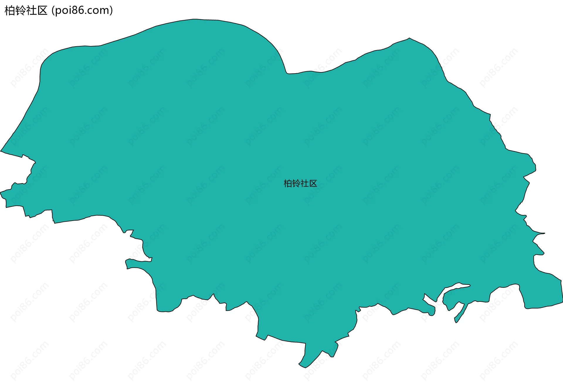 柏铃社区边界地图