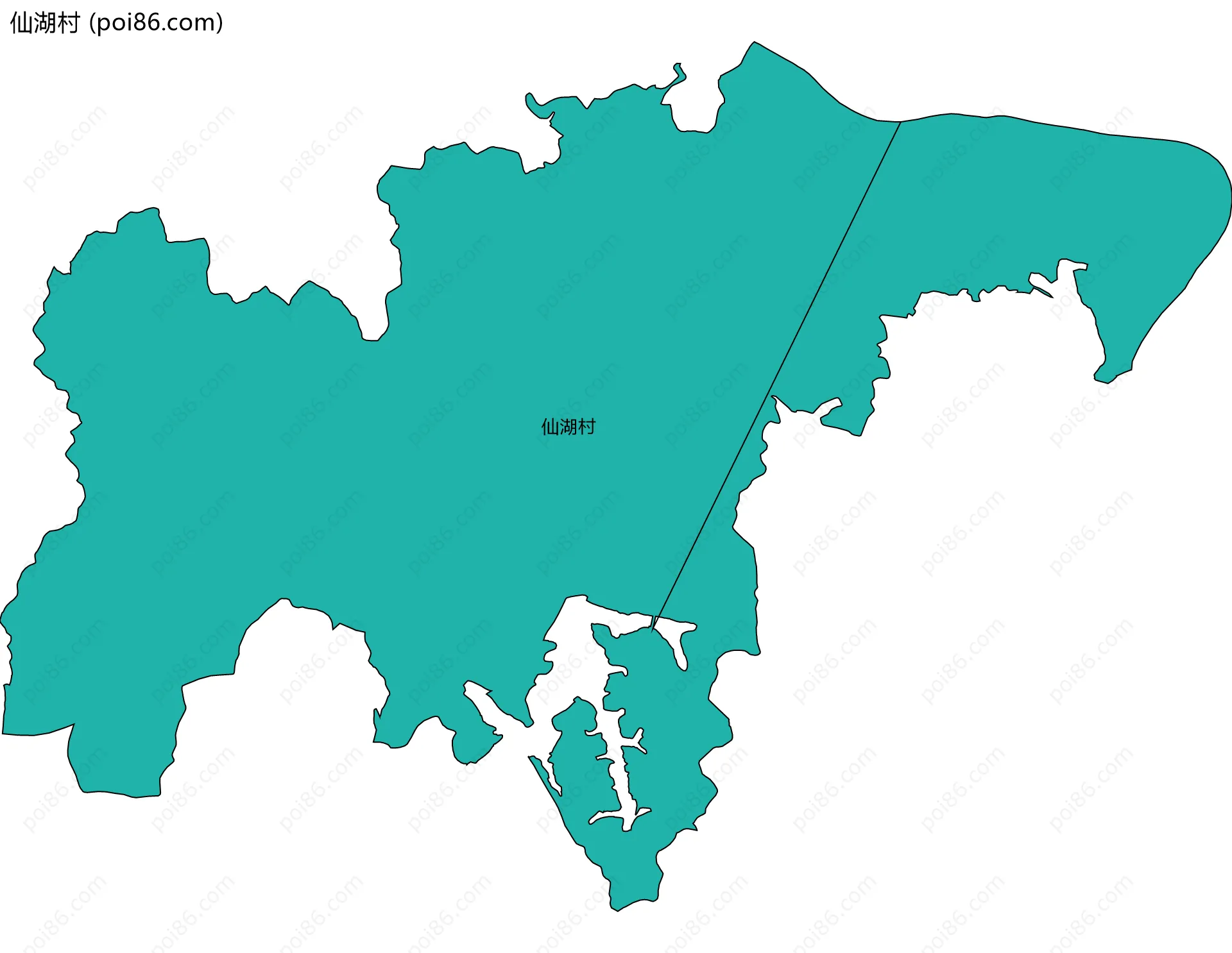 仙湖村边界地图
