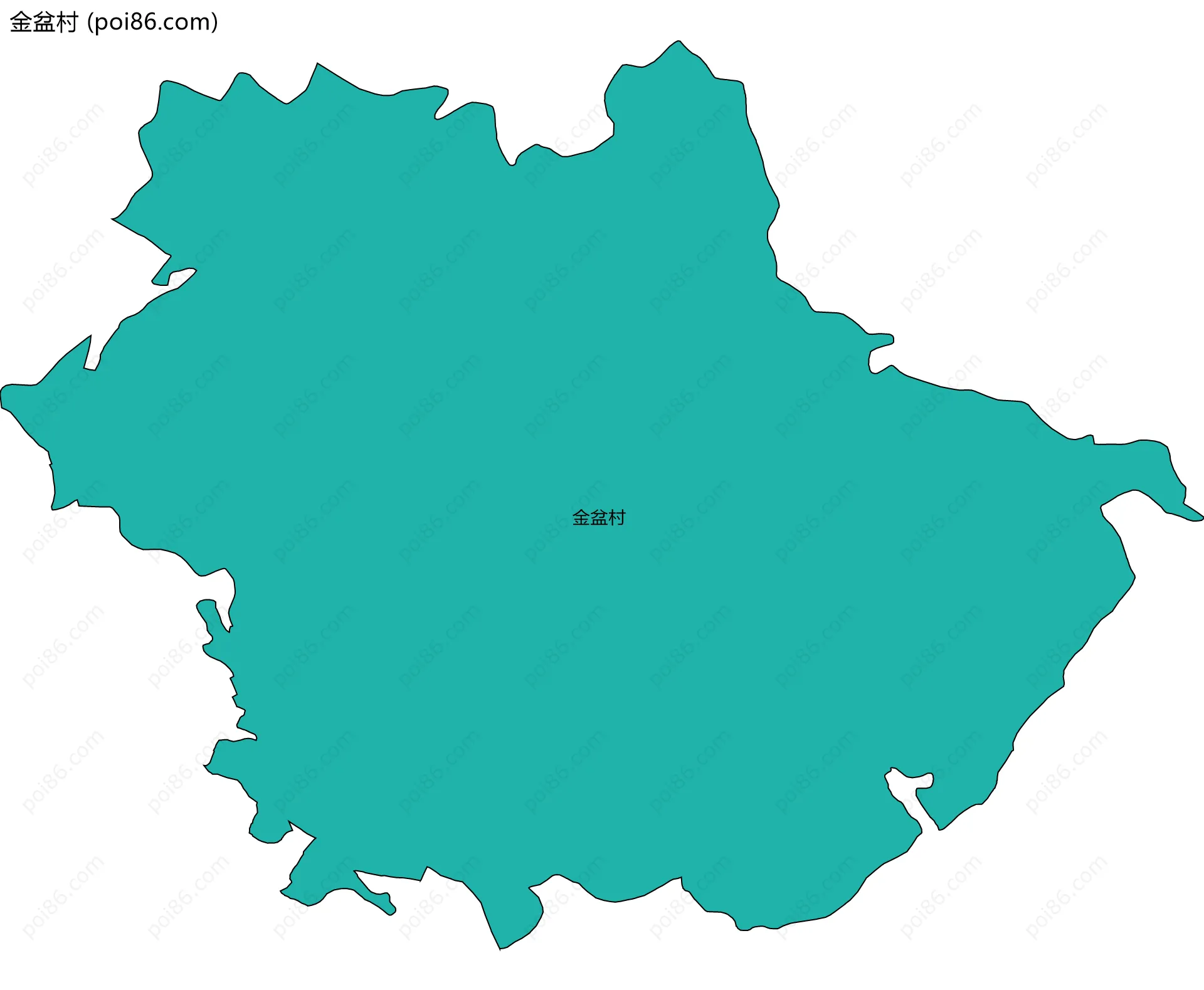 金盆村边界地图