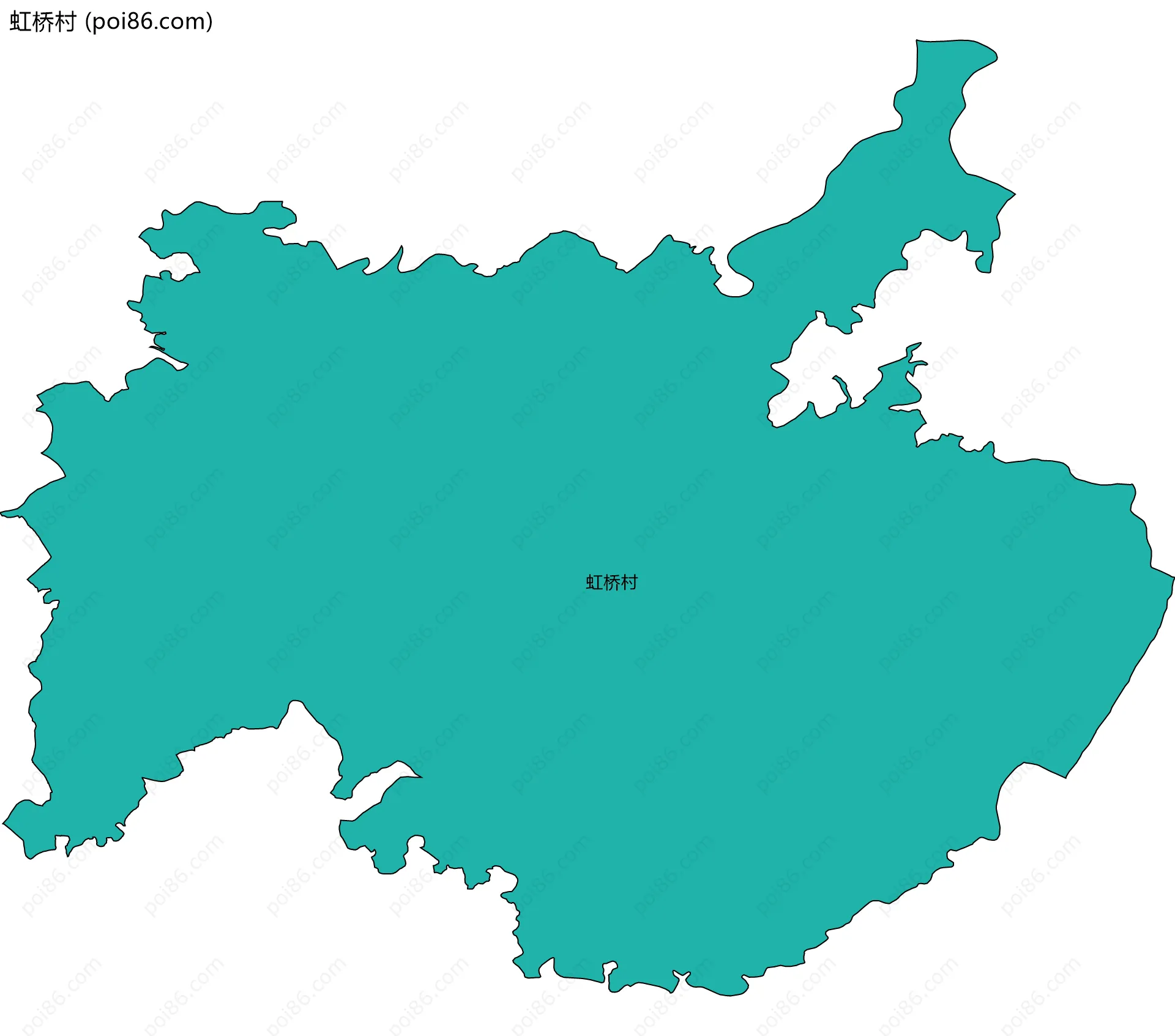虹桥村边界地图