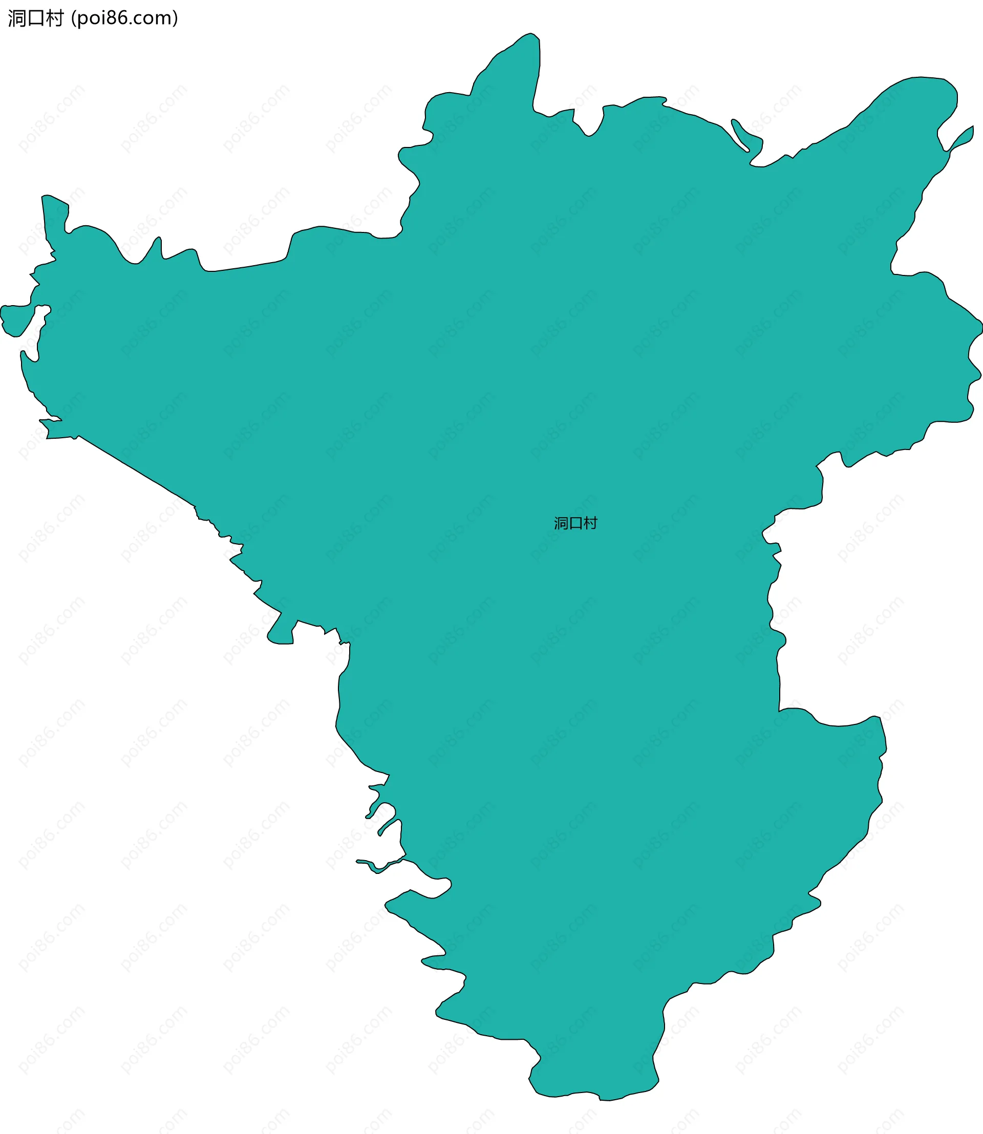 洞口村边界地图