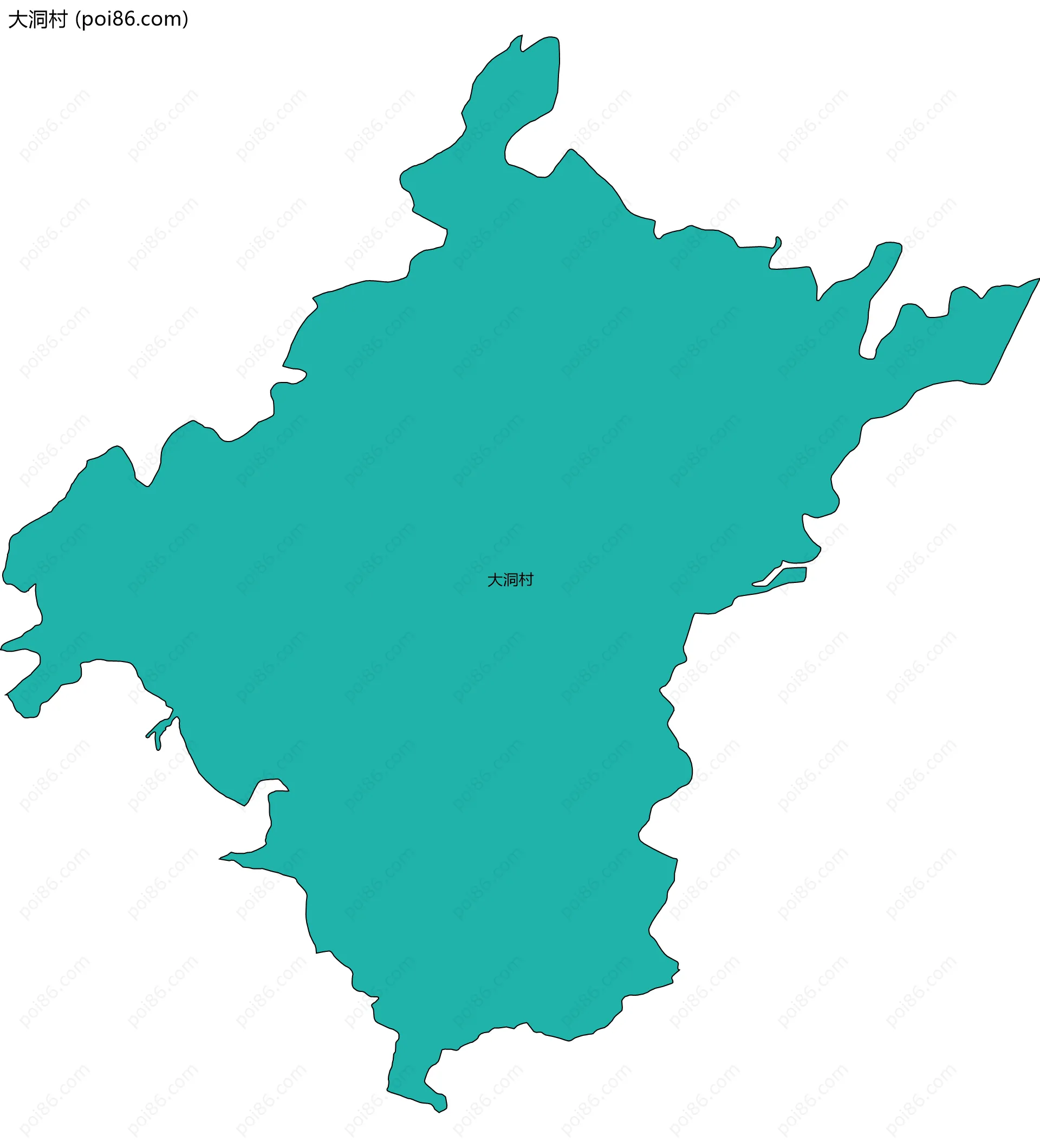 大洞村边界地图