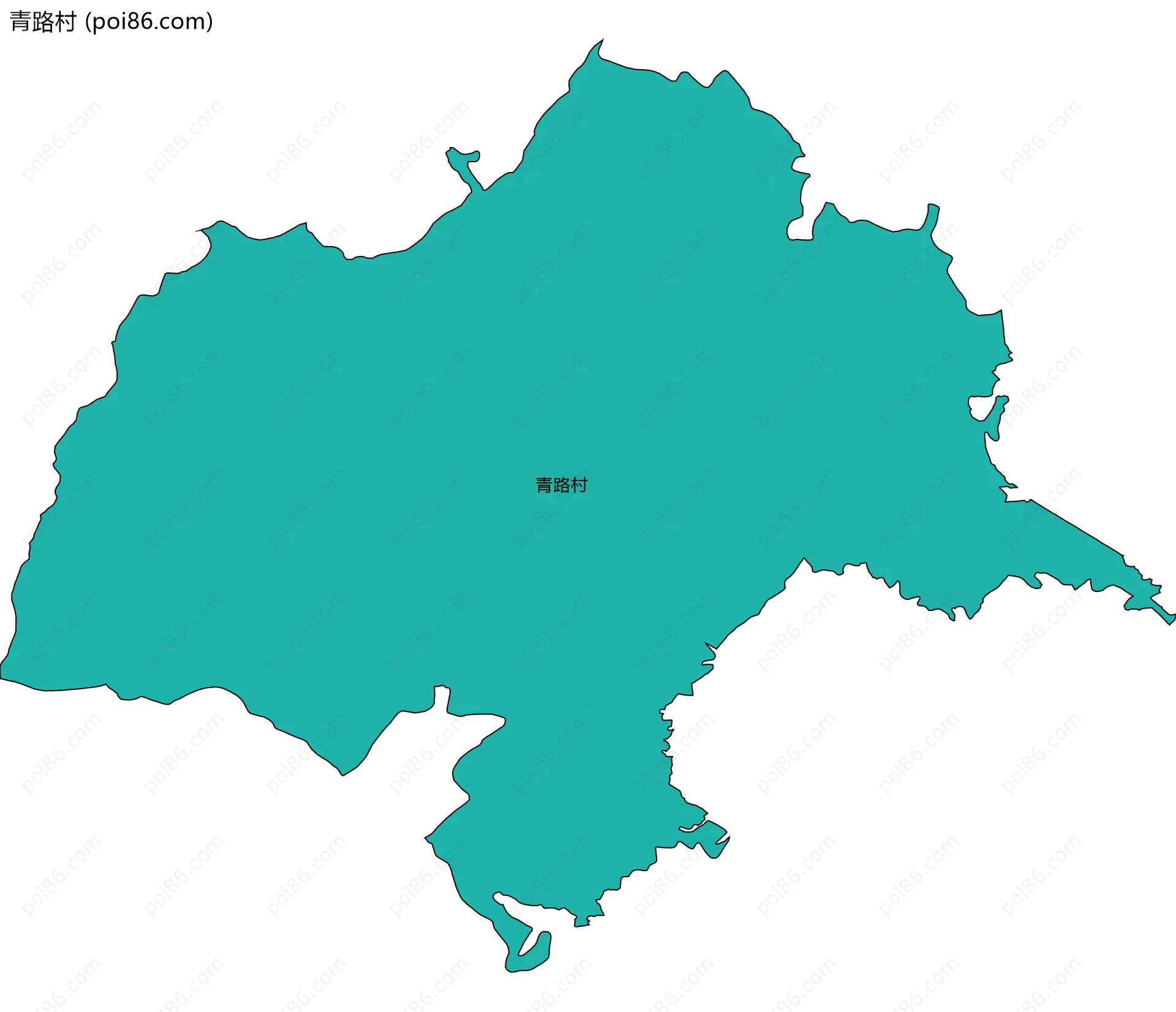 青路村边界地图