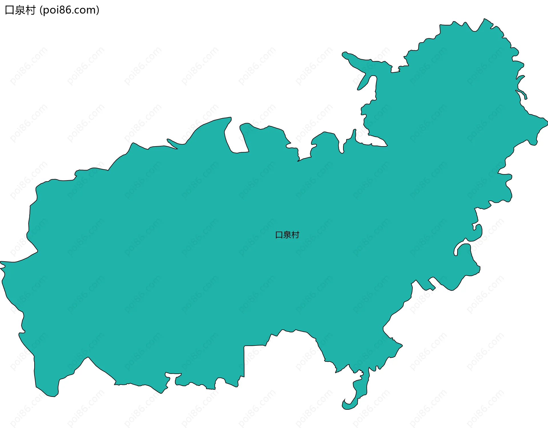 口泉村边界地图