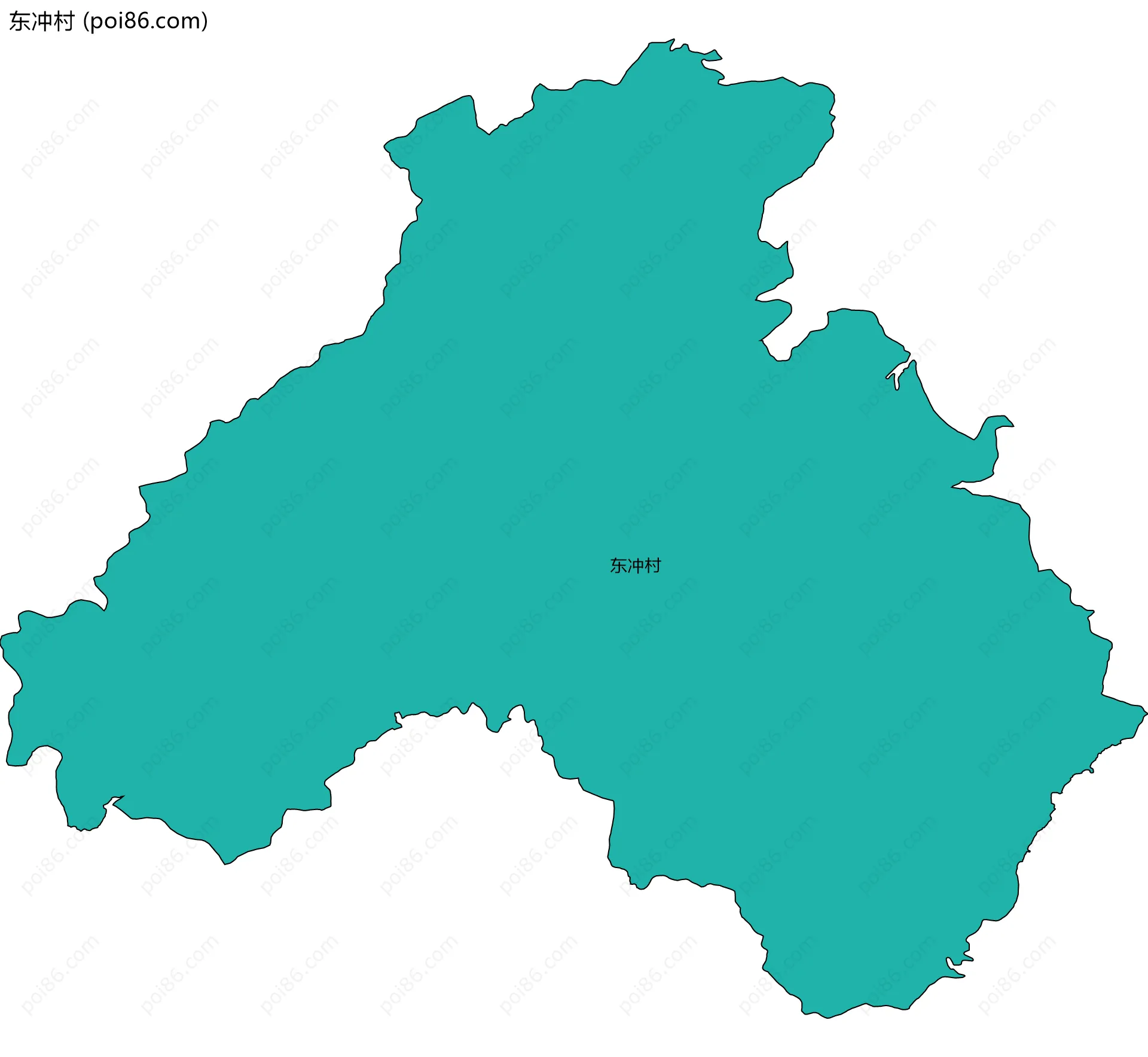 东冲村边界地图