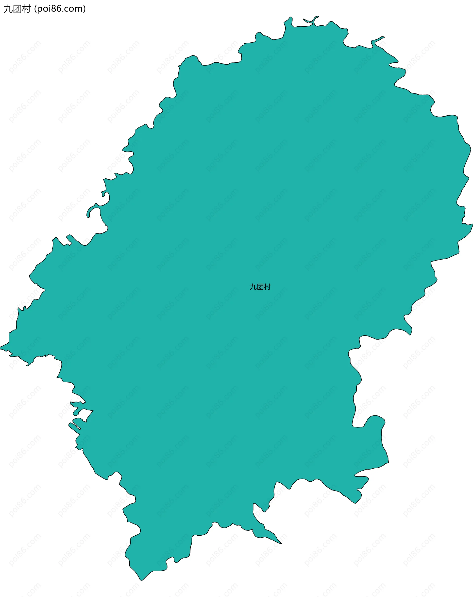 九团村边界地图