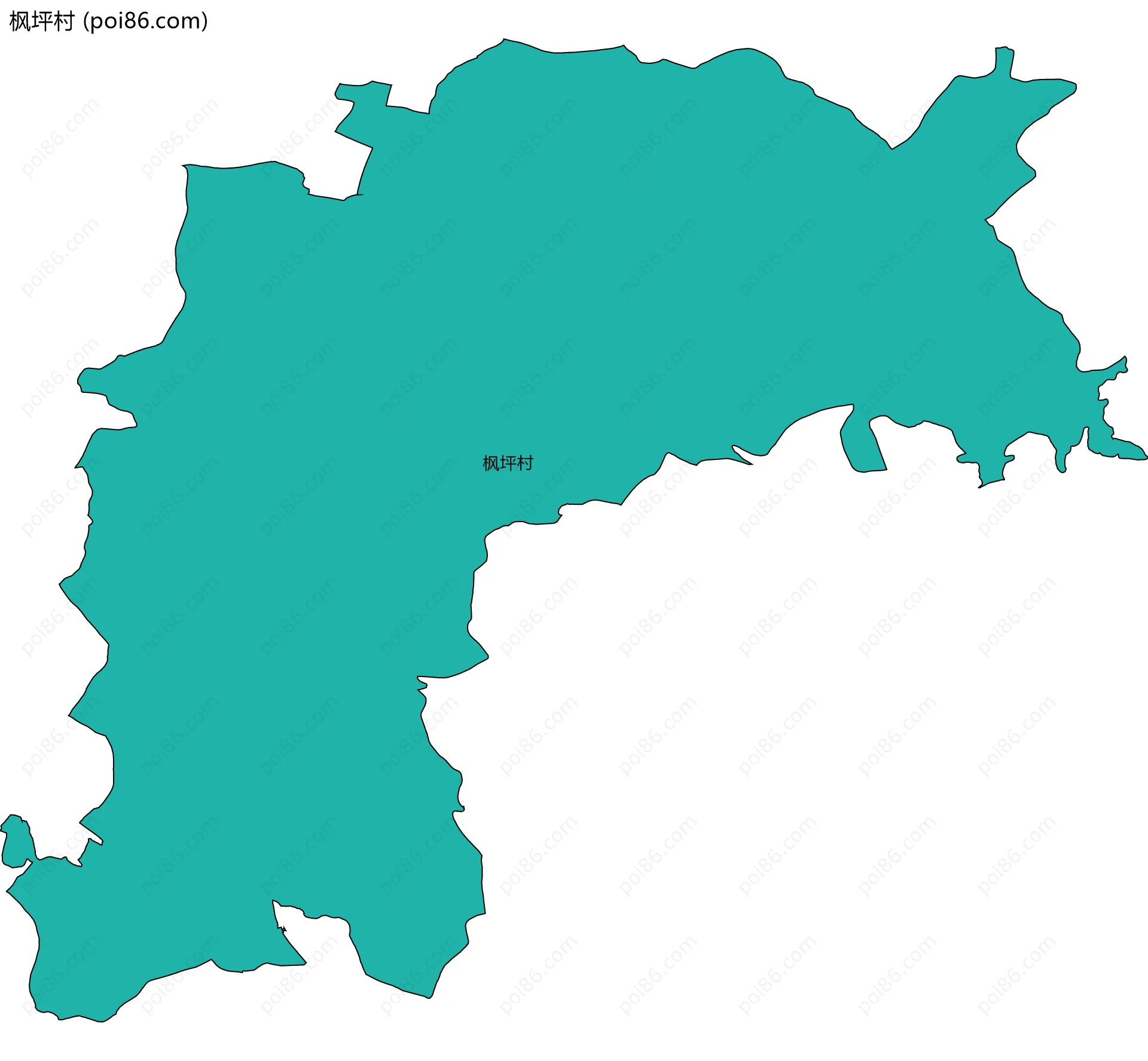 枫坪村边界地图